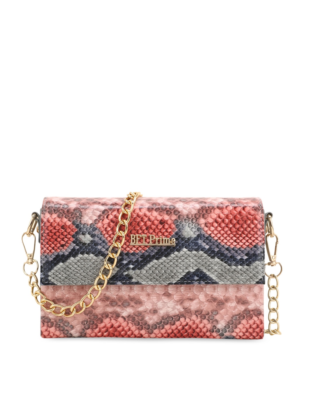 

WOMEN MARKS Red Checked Textured PU Structured Sling Bag