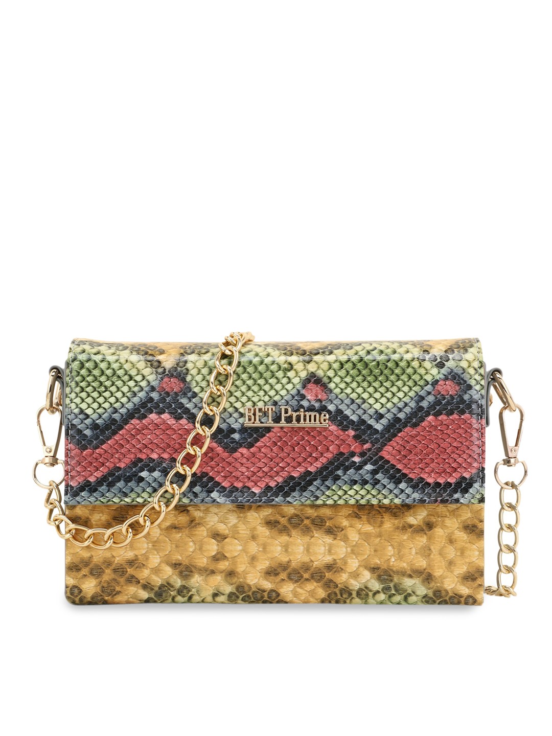 

WOMEN MARKS Green Checked PU Structured Sling Bag