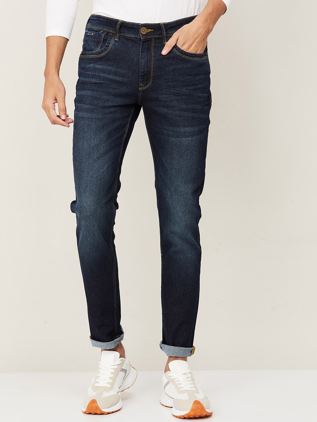 

Forca by Lifestyle Men Blue Skinny Fit Light Fade Stretchable Jeans