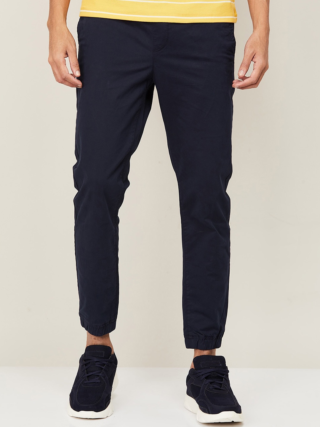 

Fame Forever by Lifestyle Men Navy Blue Slim Fit Joggers Trousers
