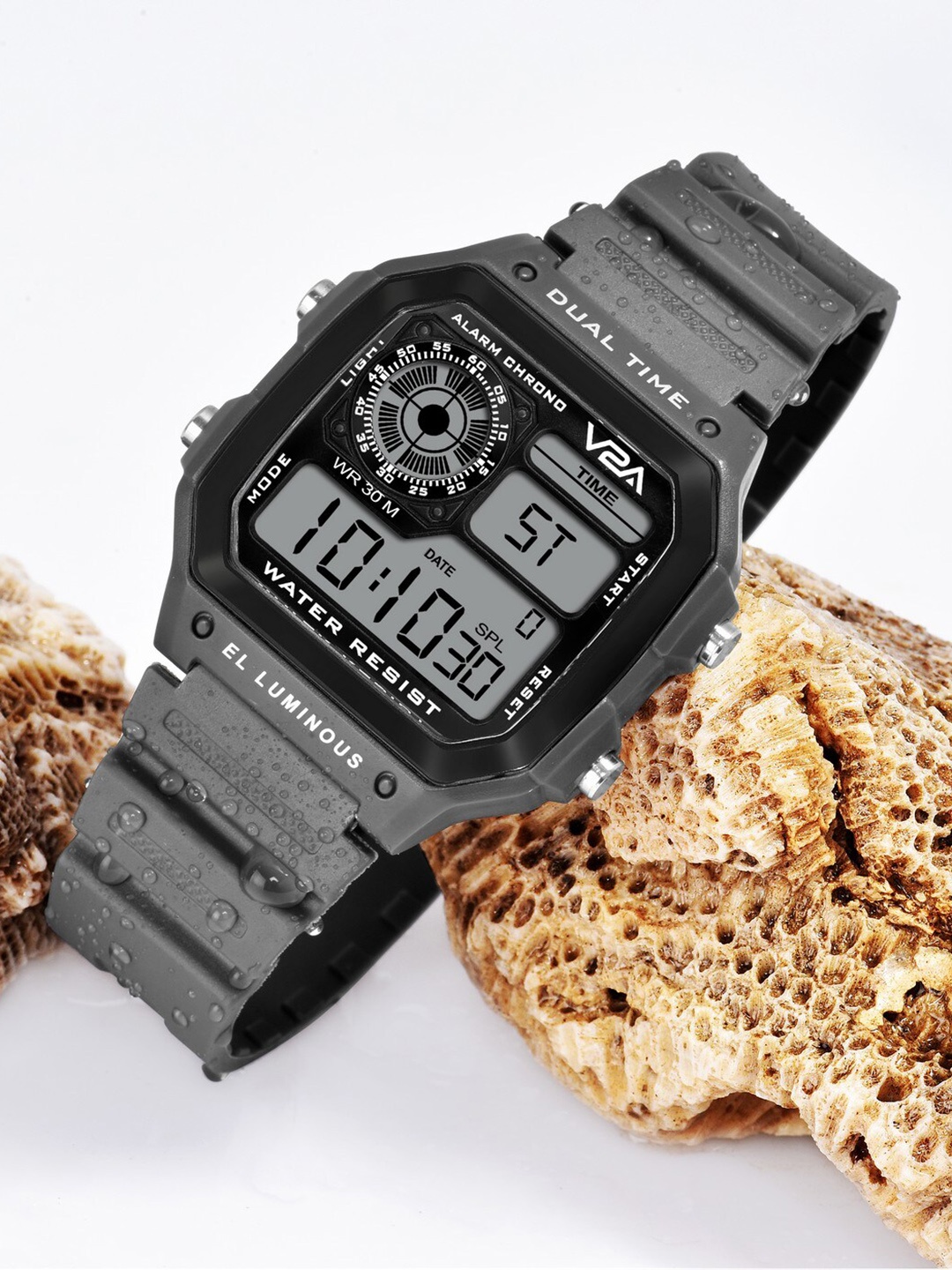 

V2A Men Grey Digital Multi Function Watch V2A-1299