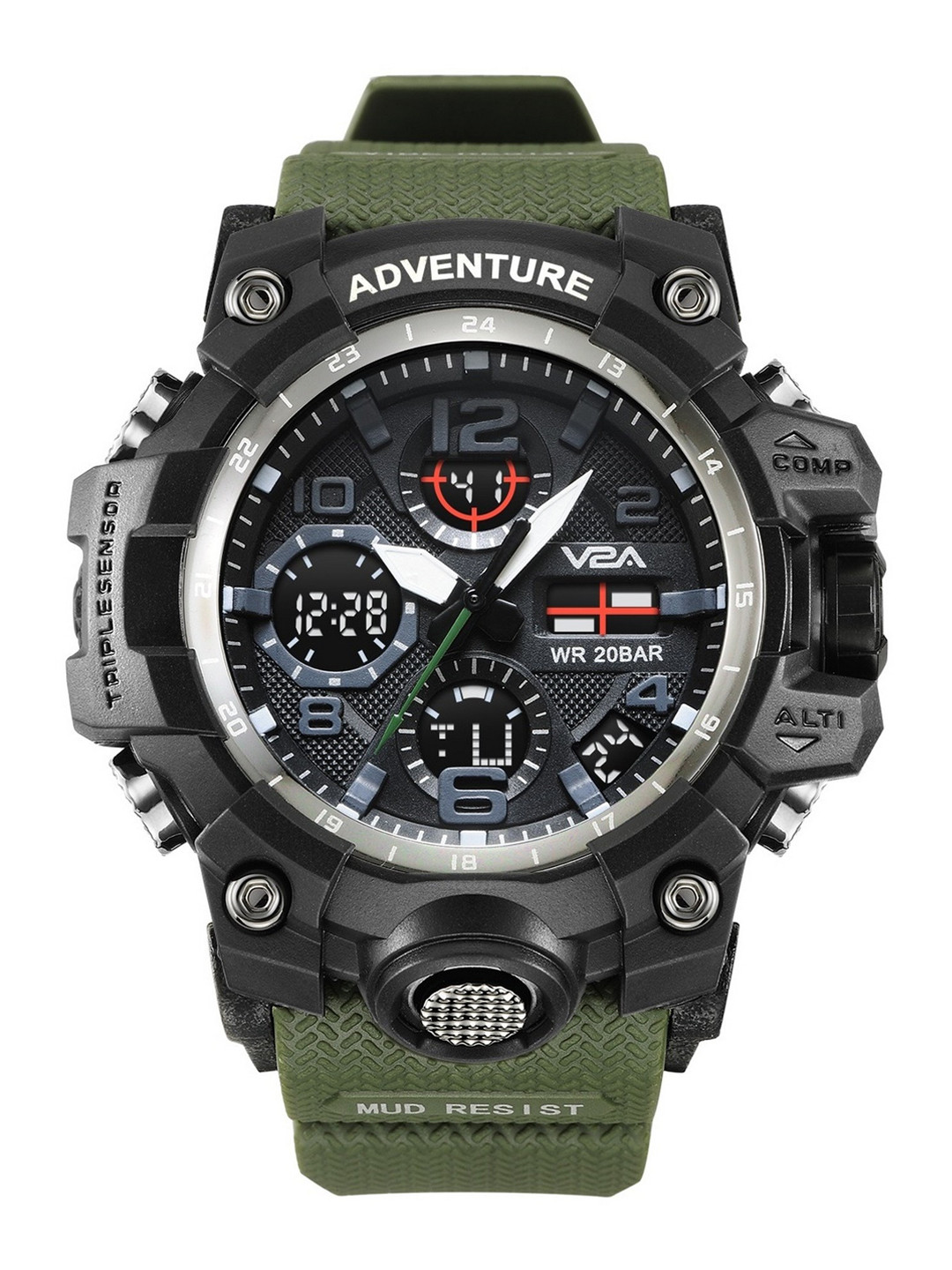 

V2A Men Green Dial & Straps Analogue and Digital Watch V2A-CS-1518-Green