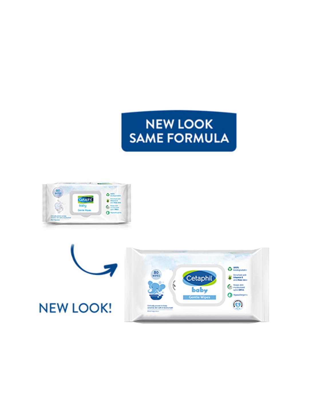 

Cetaphil Baby Gentle Wipes with Aloe Vera & Vitamin E - 80 Wipes, White