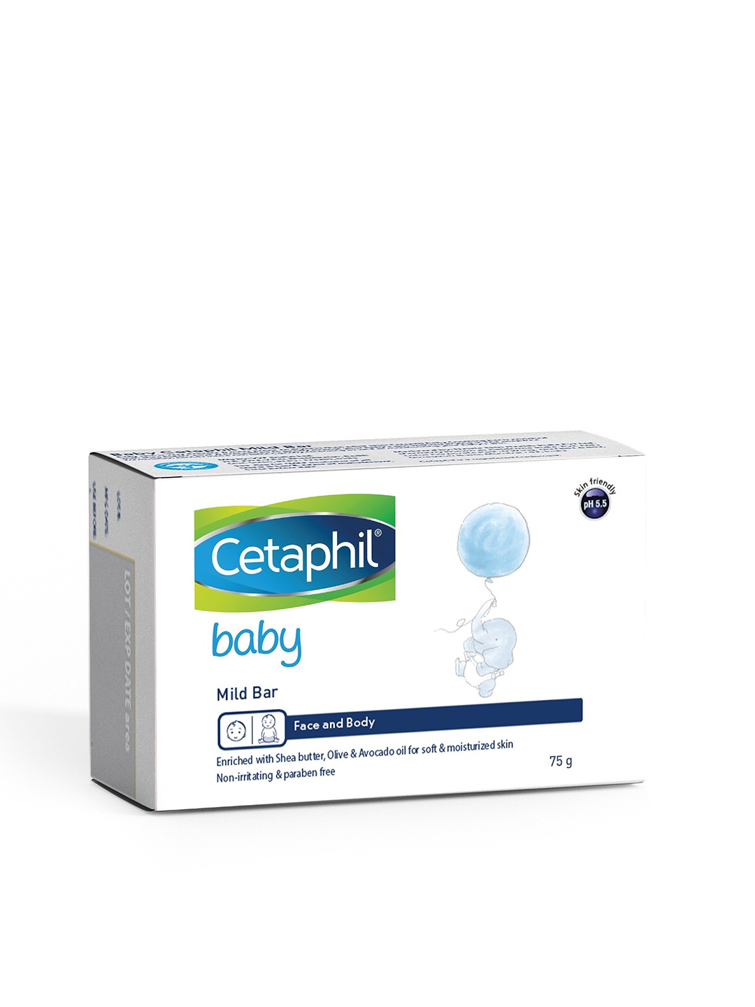 

Cetaphil Baby Mild Bar Kids Soap with Shea Butter for Face & Body - 75 g, White