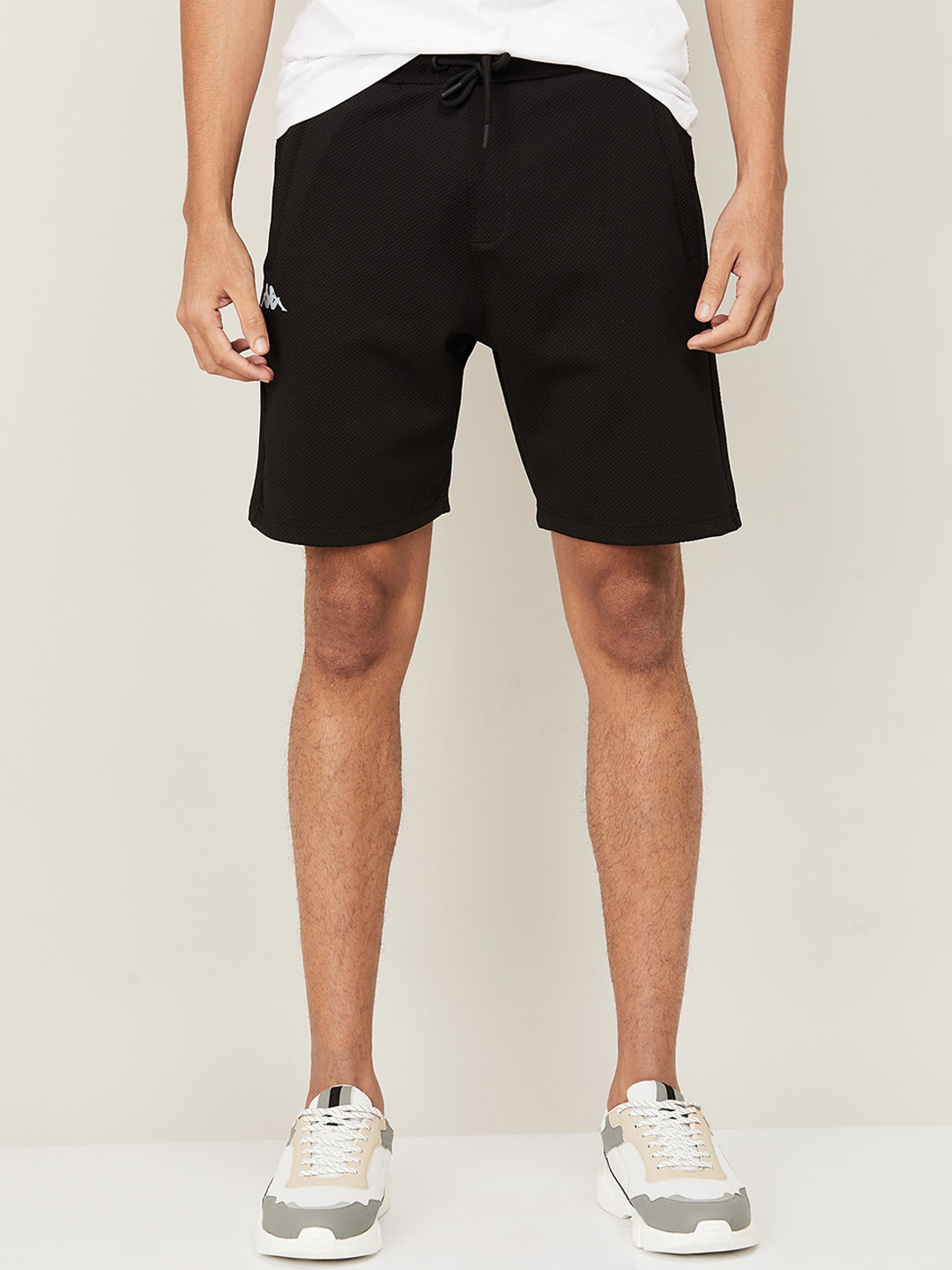 

Kappa Men Black Regular Fit Training or Gym Sports Shorts