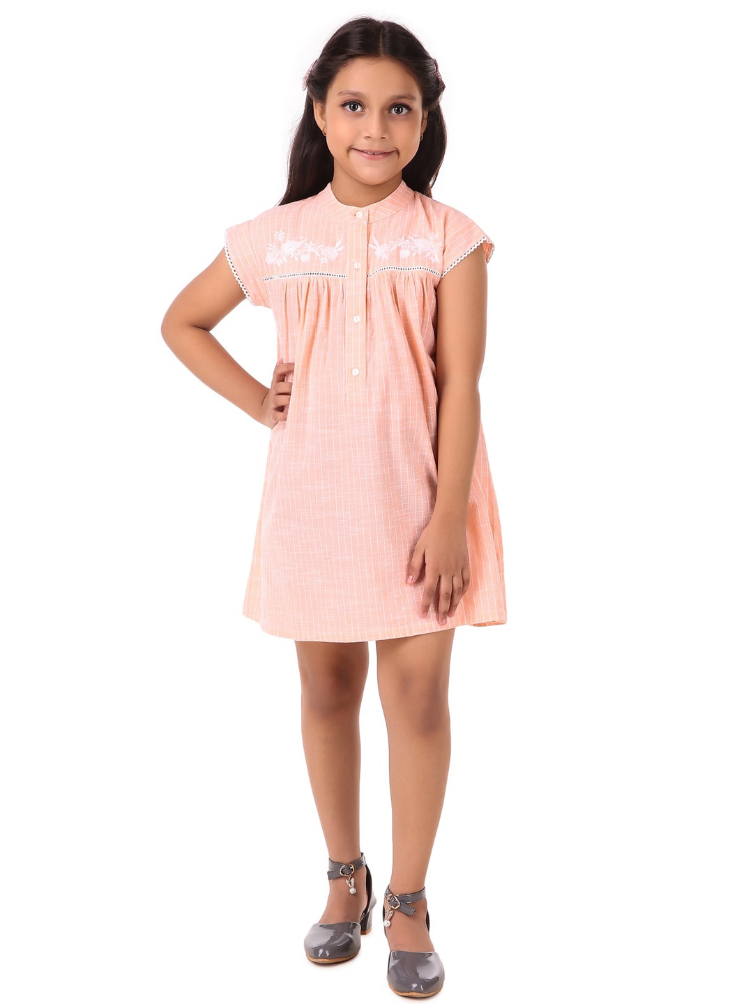 

Miyo Girls Orange A-Line Dress