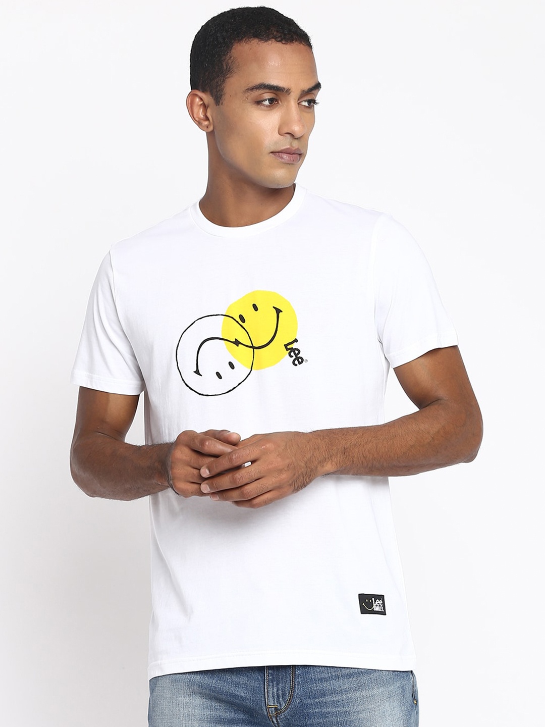 

Lee Men White Printed Slim Fit T-shirt