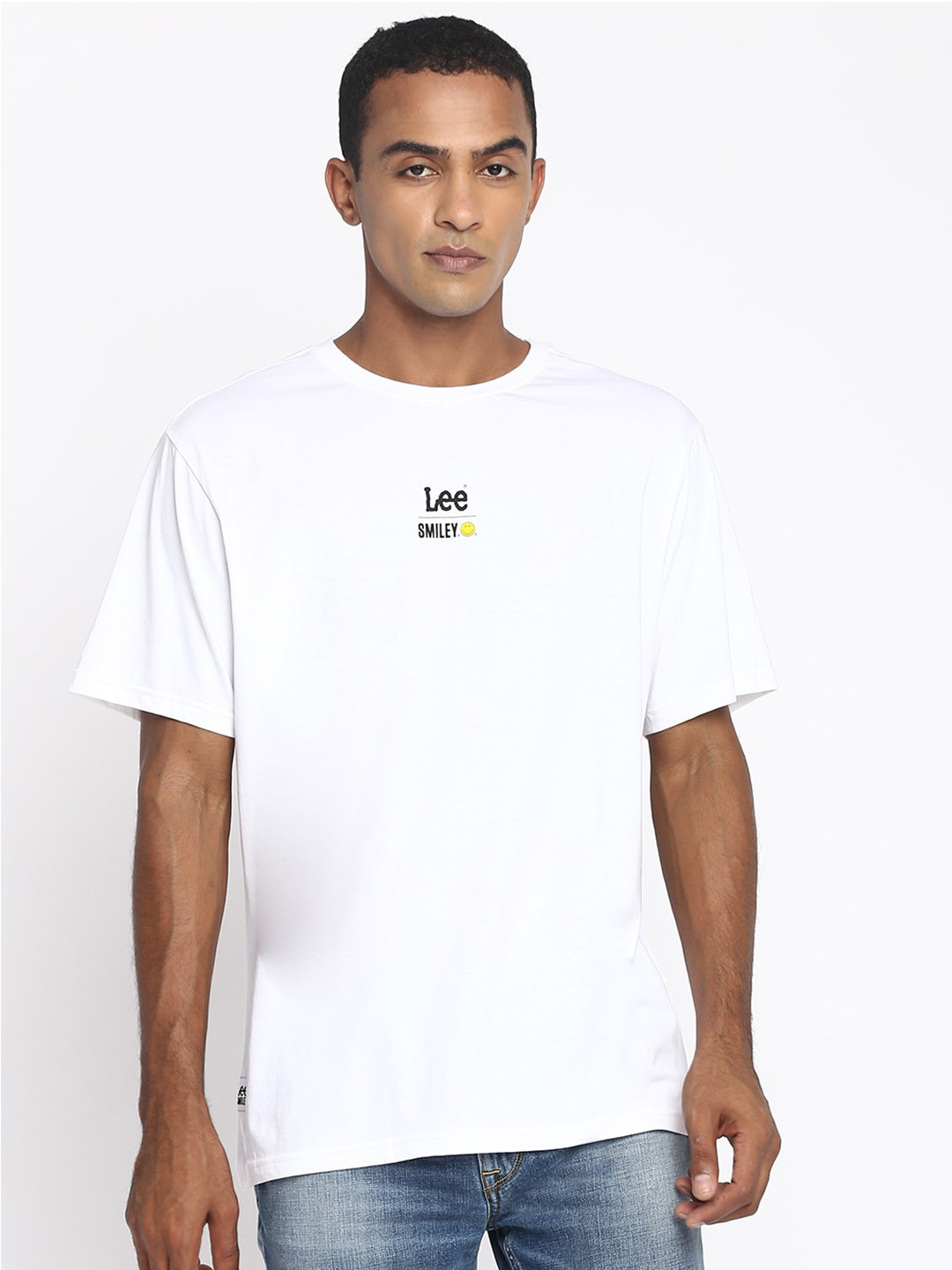 

Lee Men White Comfort Fit T-shirt