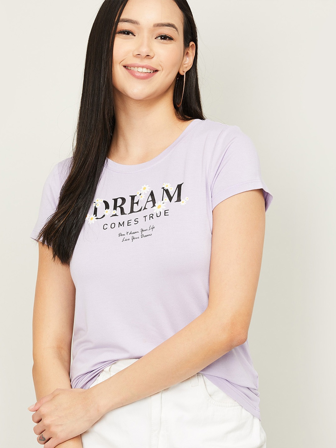 

Fame Forever by Lifestyle Purple Print Top