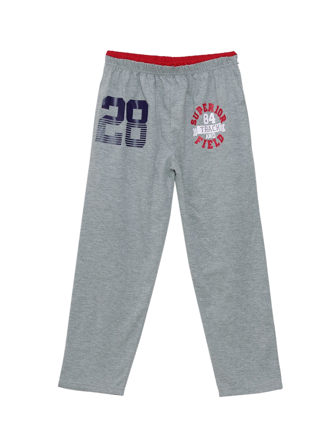 

Fashionable Girls Grey Melange Pure Cotton Track Pants