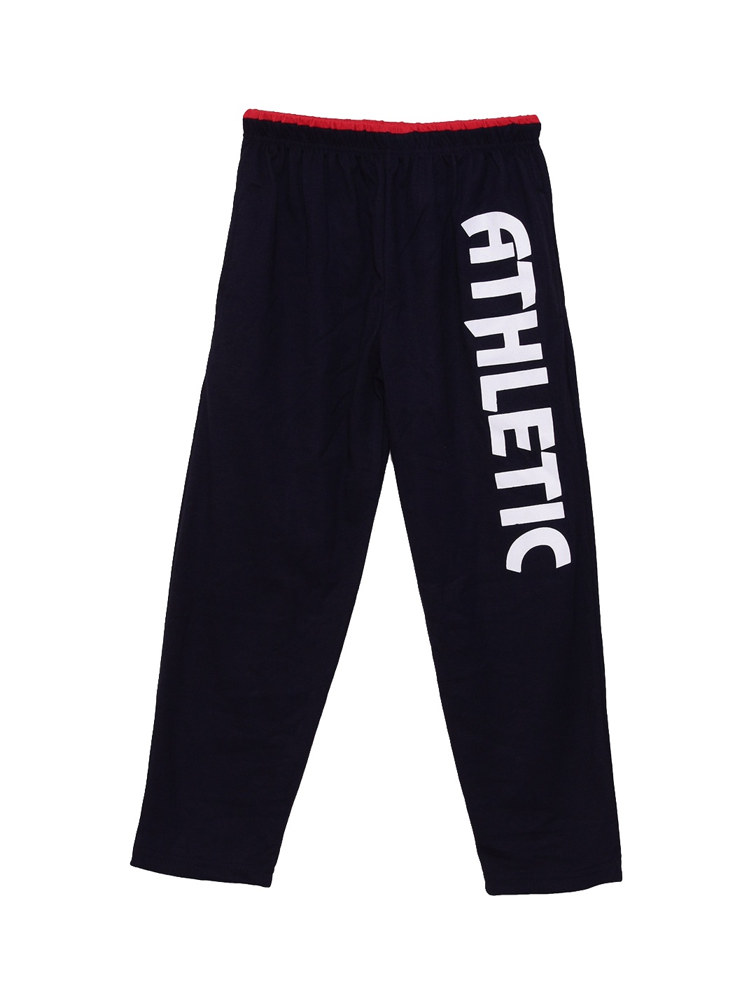 

Fashionable Girls Navy Blue Solid Pure Cotton Track Pants