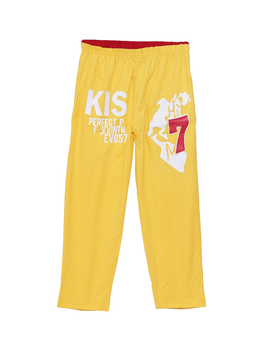 

Fashionable Girls Yellow Pure Cotton Track Pants