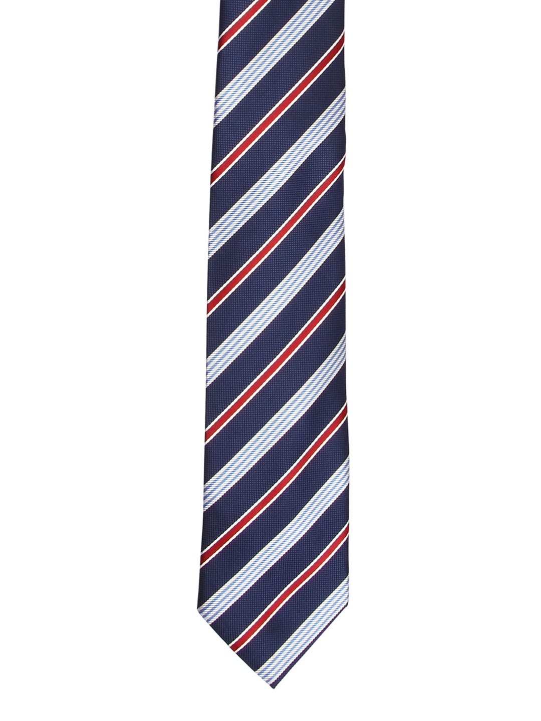 

Tossido Navy & Red Striped Tie, Navy blue
