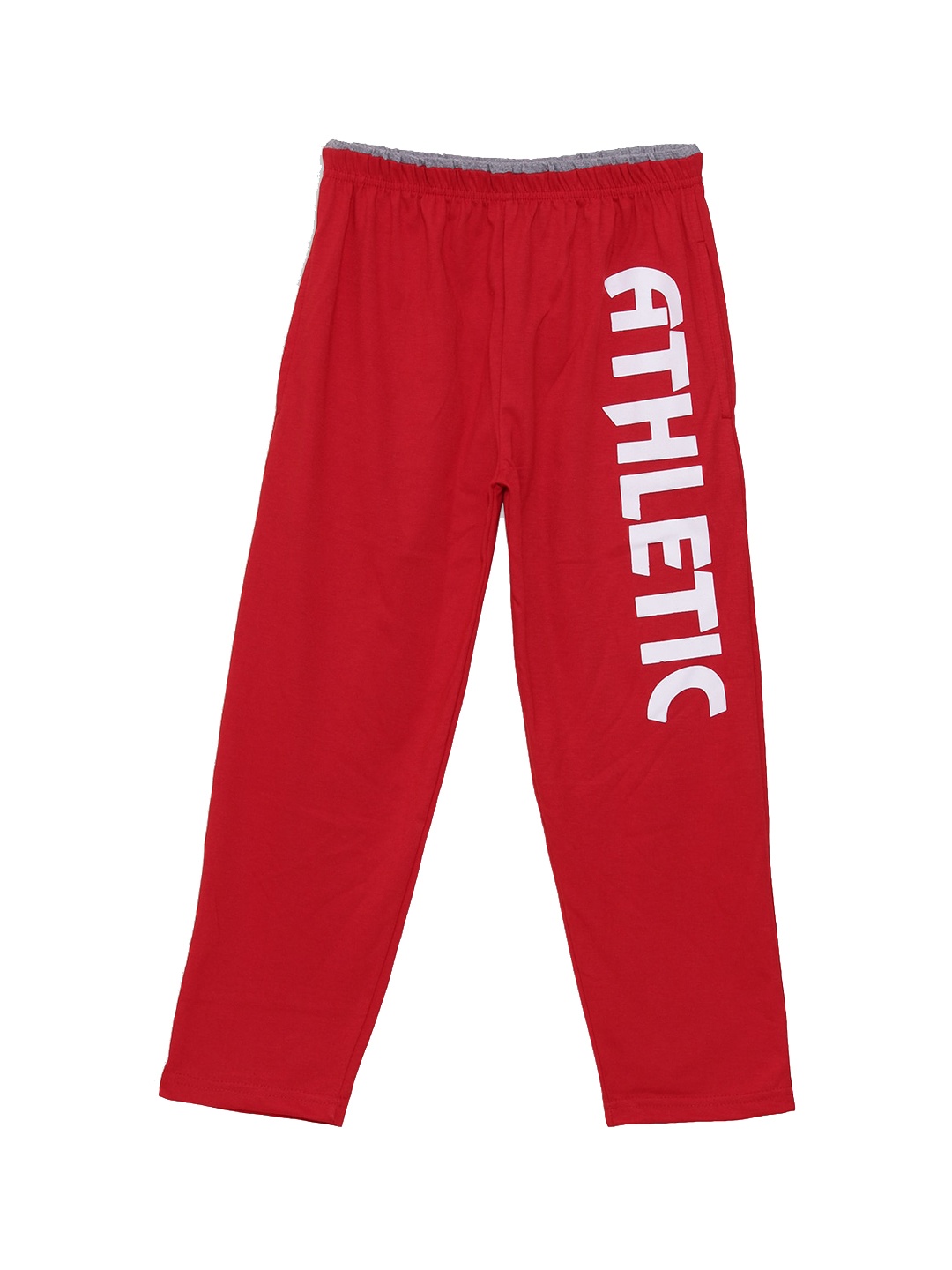 

Fashionable Girls Red & White Printed Cotton Track Pants