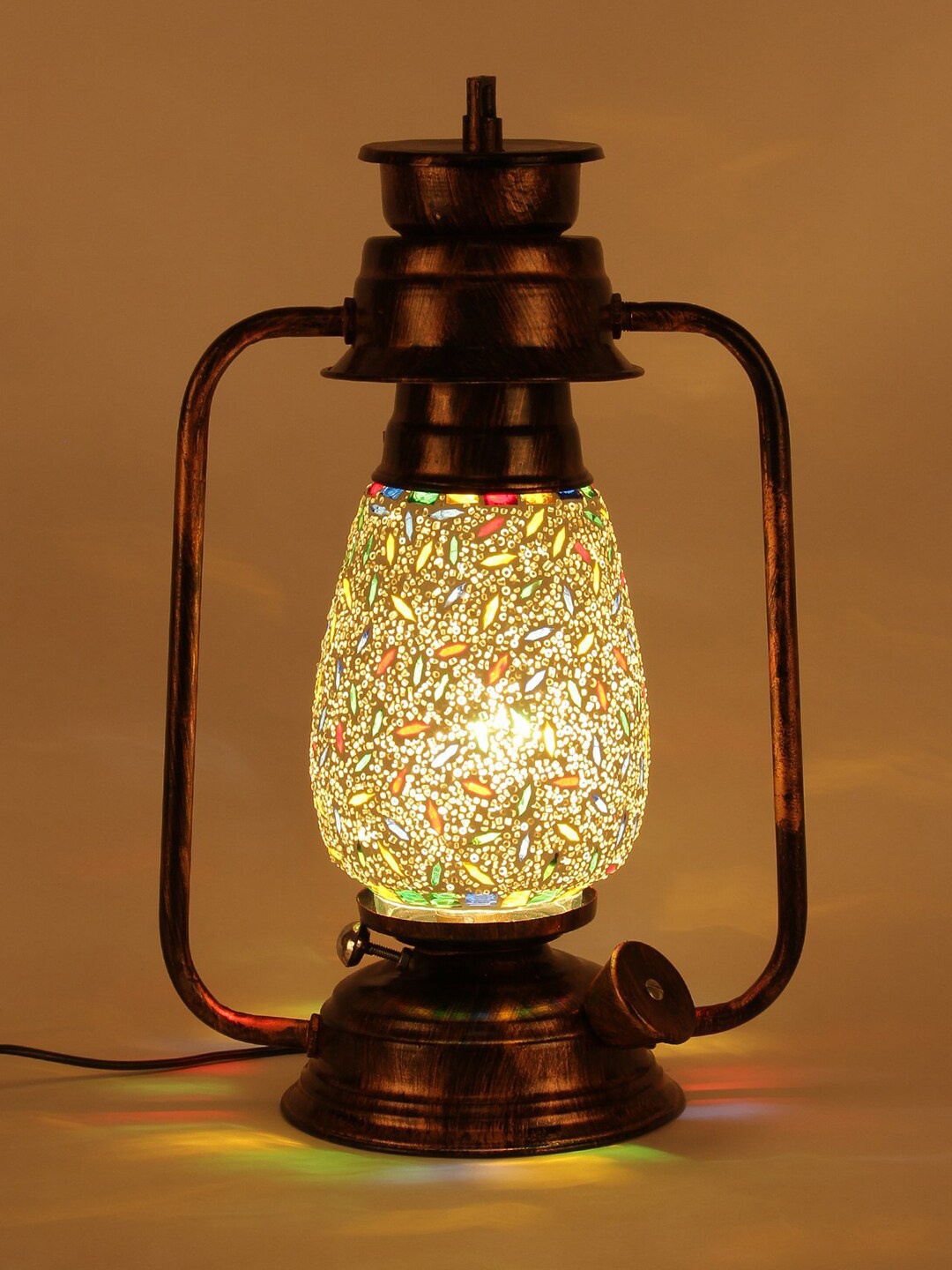 

Devansh Multicoloured Mosaic Lantern Table Lamp, Multi