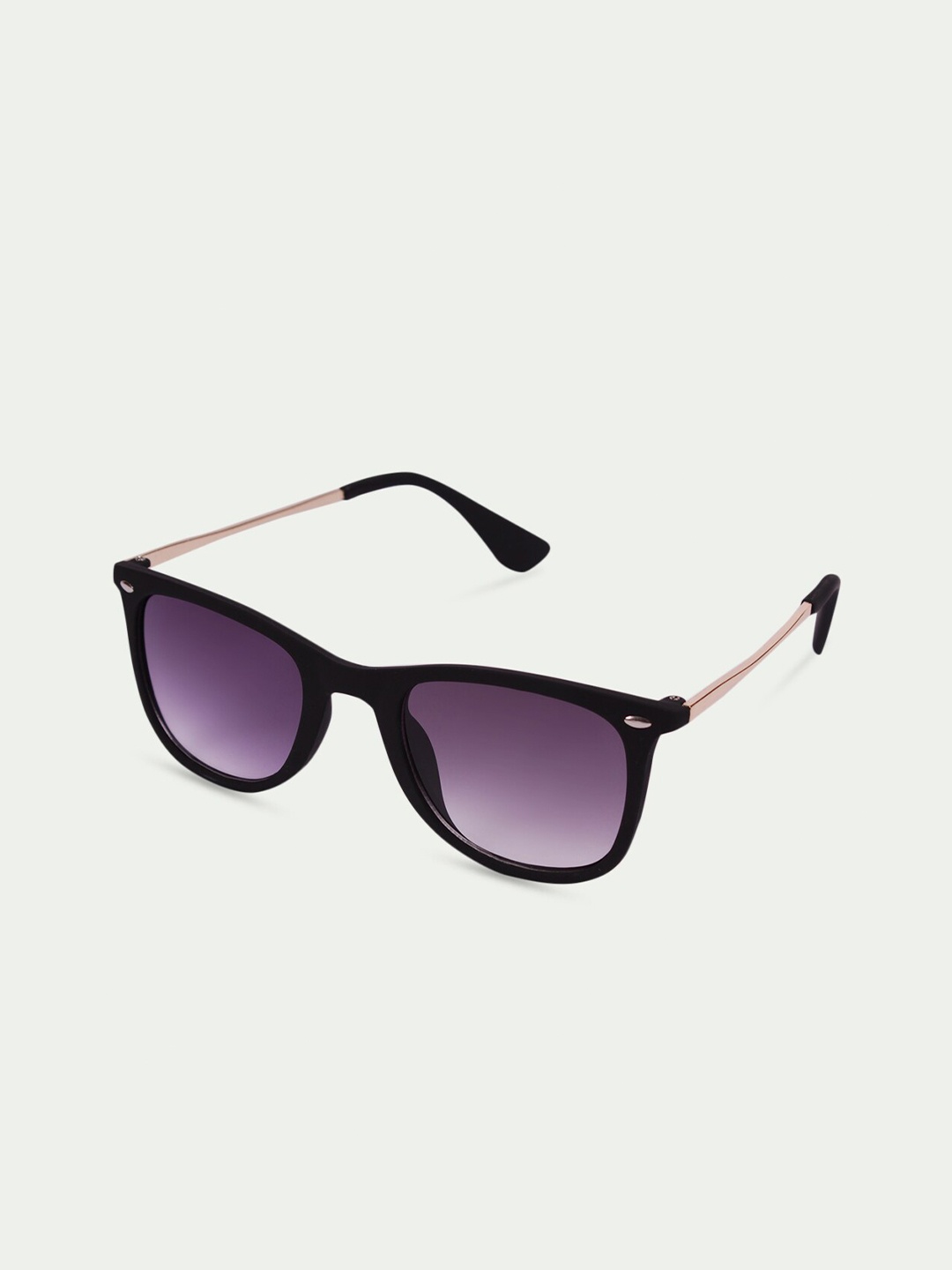 

FUZOKU Unisex Purple Lens & Black Wayfarer Sunglasses with UV Protected Lens
