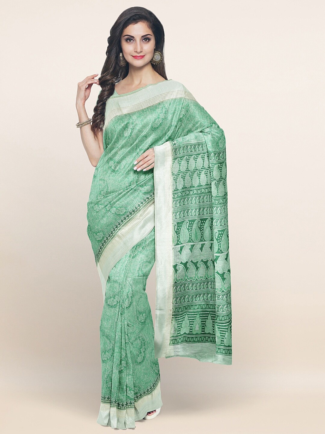 

Pothys Green Ethnic Motifs Saree