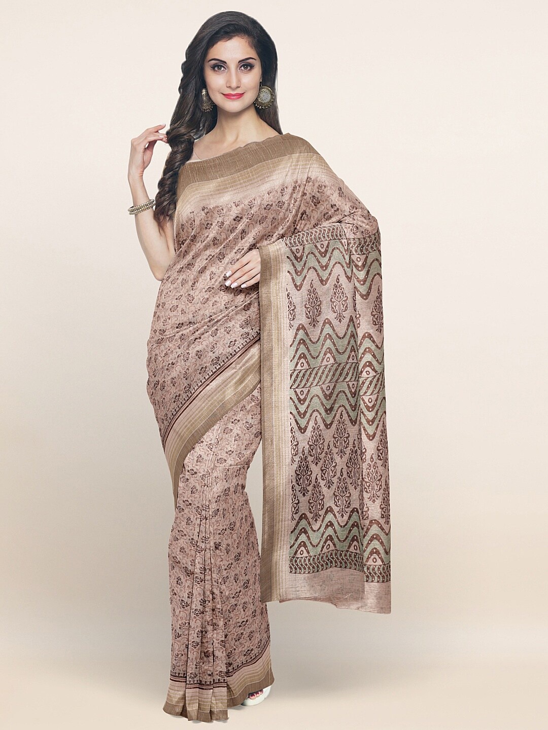 

Pothys Brown Ethnic Motifs Saree