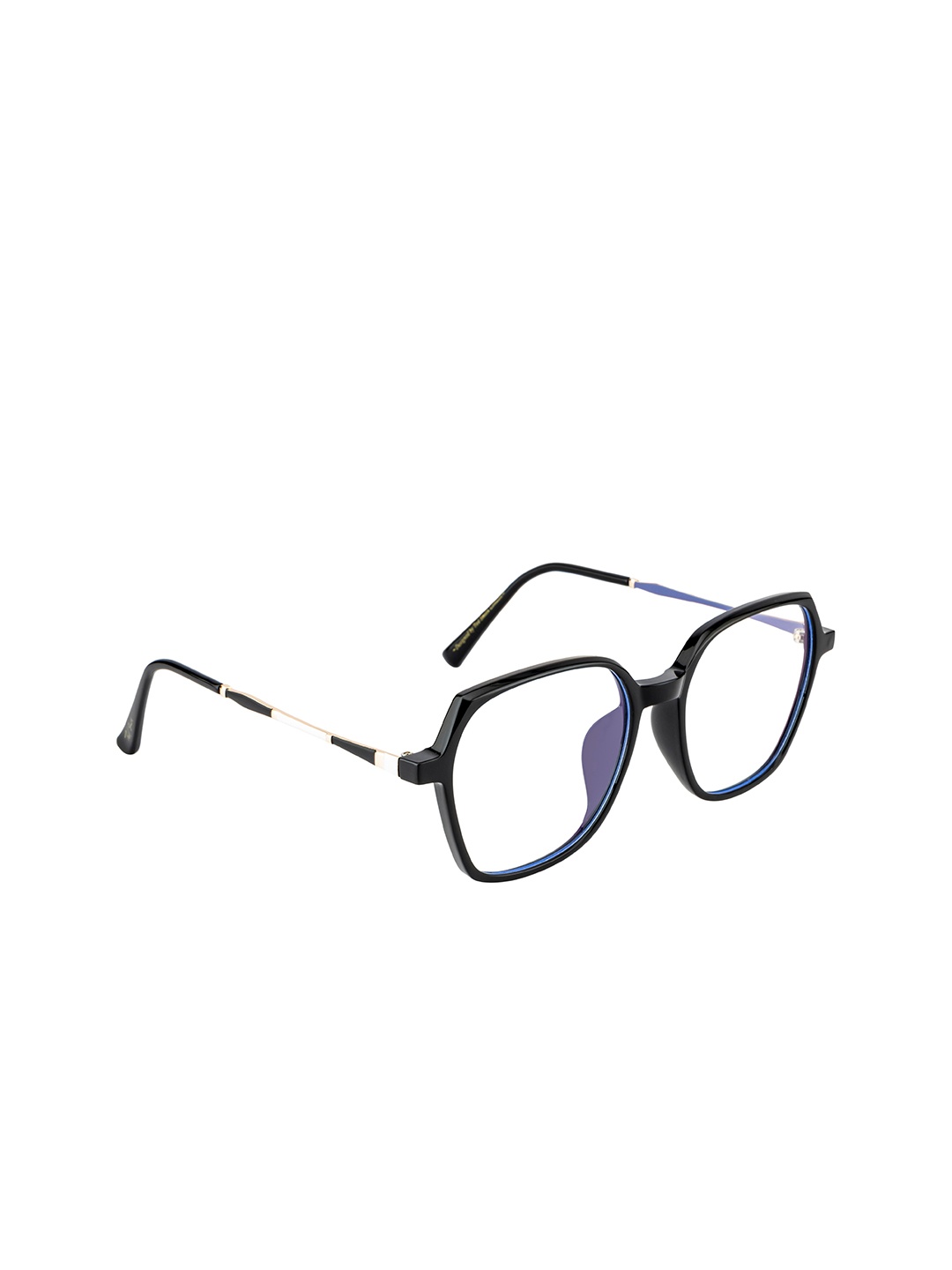 

Ted Smith Unisex Black & Blue Full Rim Blue Light Blocking Computer Square Frames TSI-B015