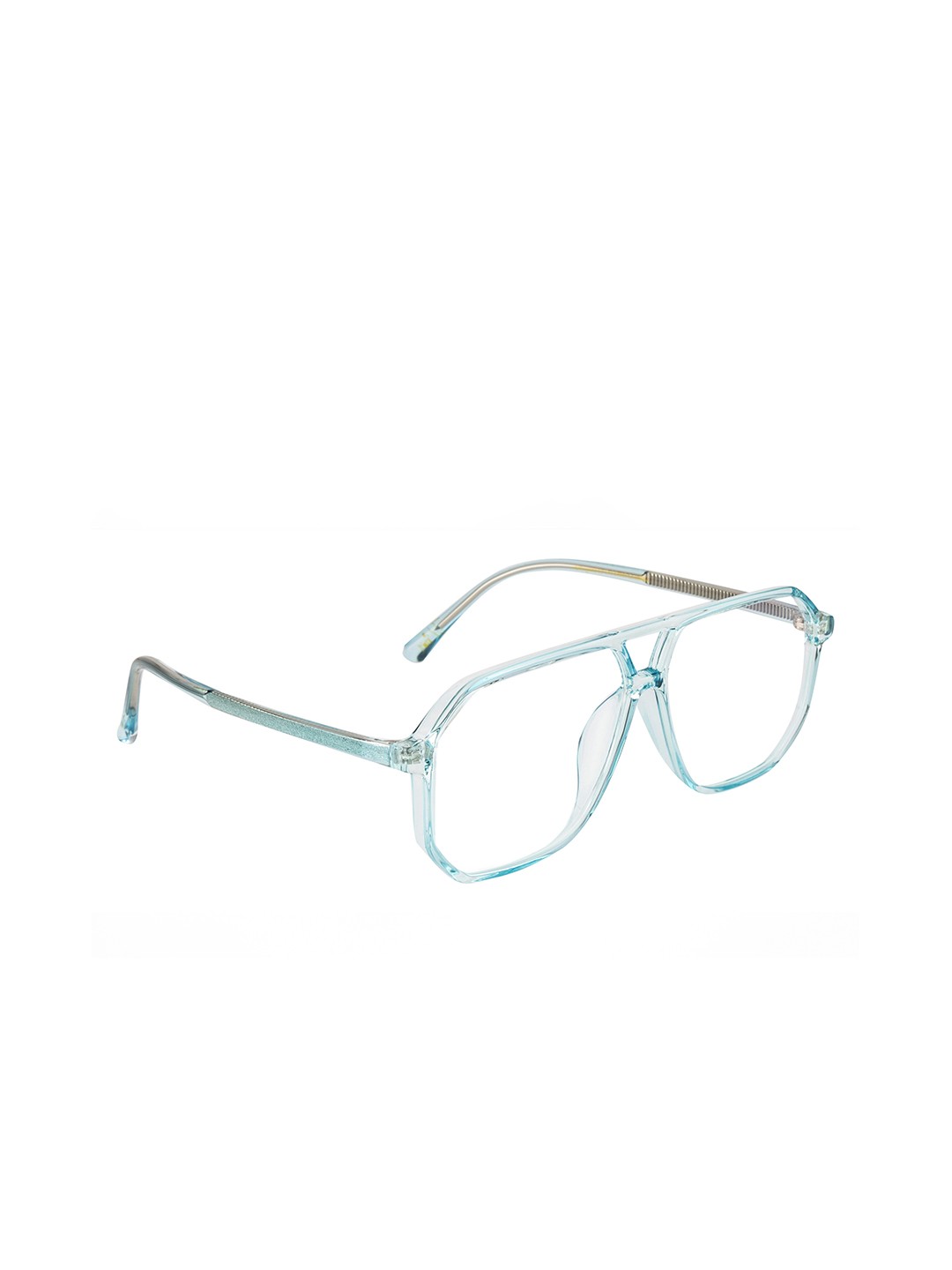 

Ted Smith Unisex Blue Full Rim Blue Light Blocking Computer Aviator Frames TSI-B013_BLU