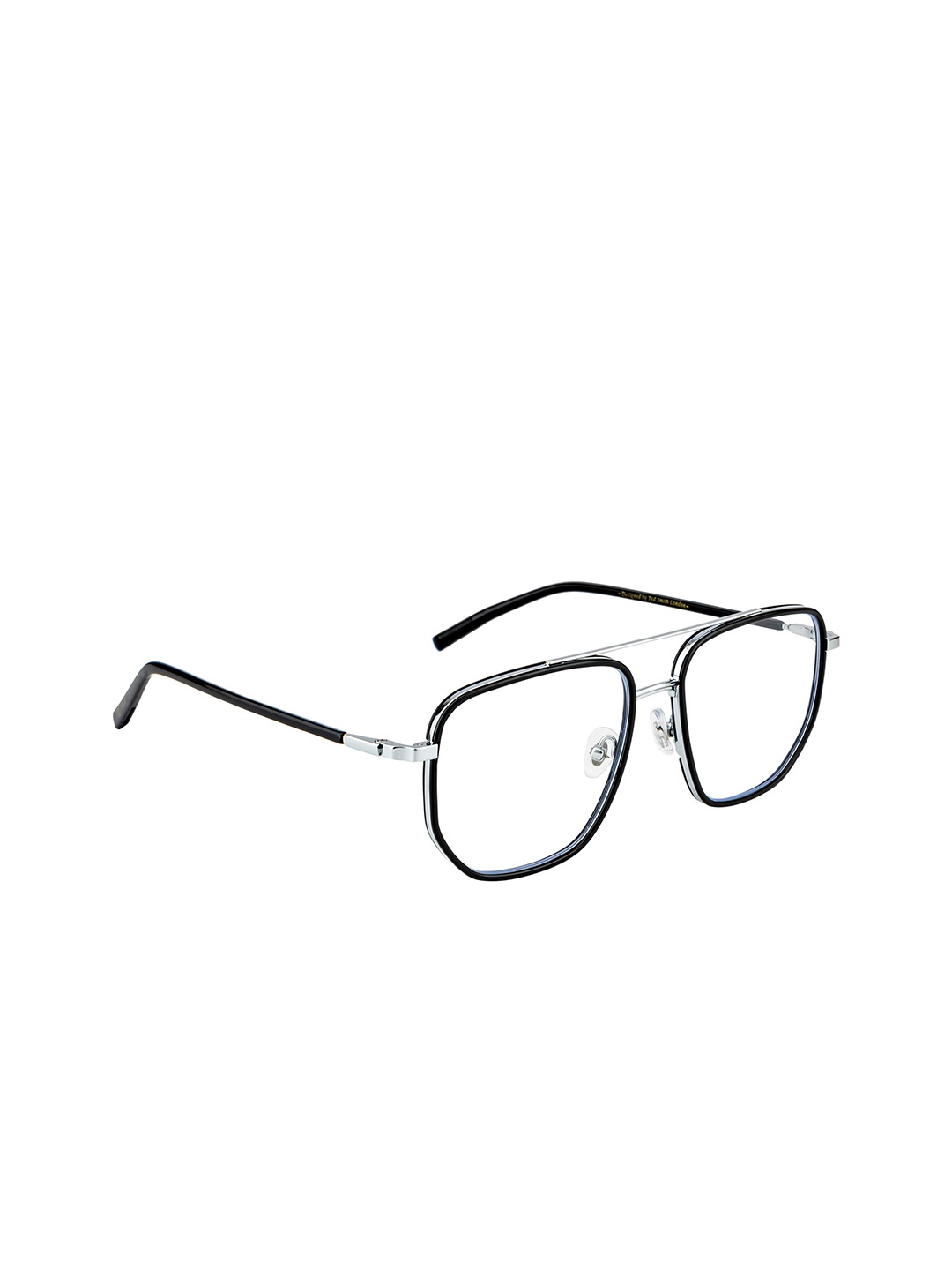 

Ted Smith Unisex Black Full Rim Blue Light Blocking Computer Glasses Aviator Frames