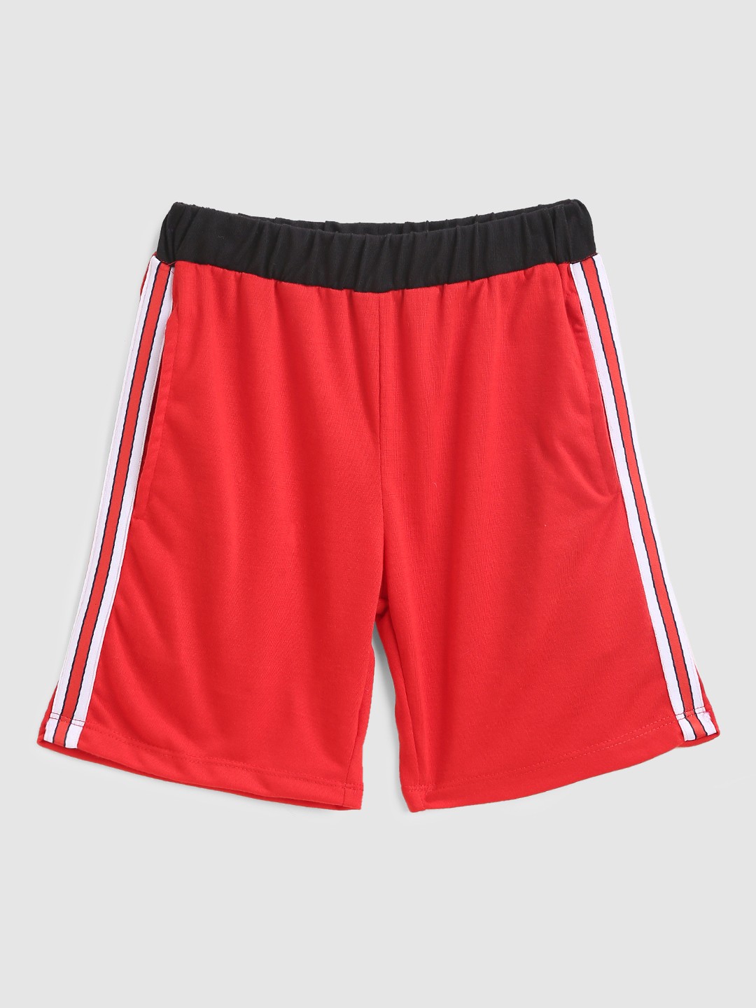 

YK Boys Red Solid Mid Rise Regular Cotton Sports Shorts