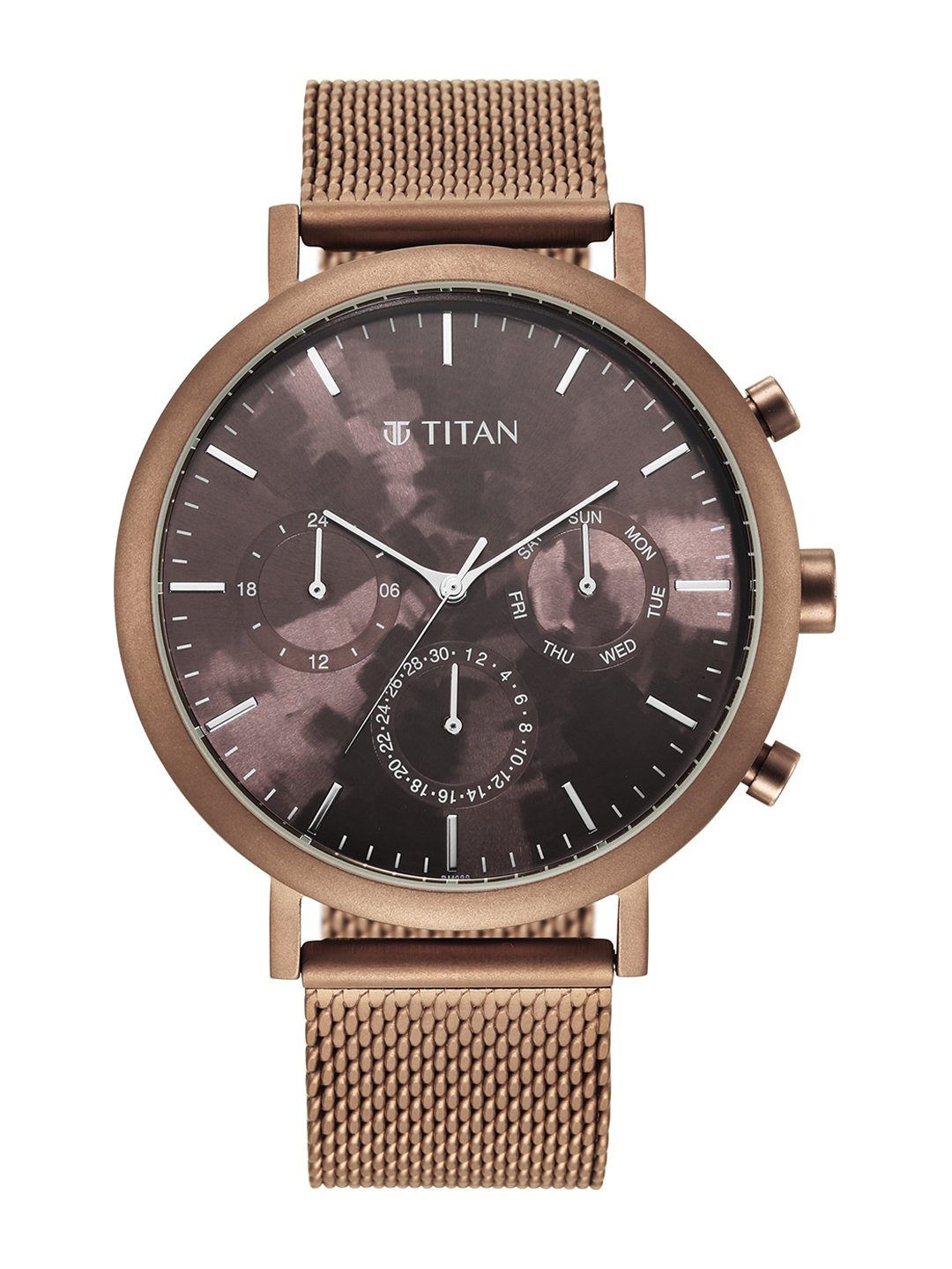 

Titan Men Brown Mother of Pearl & Brown Bracelet Style Analogue Watch 90144QM02