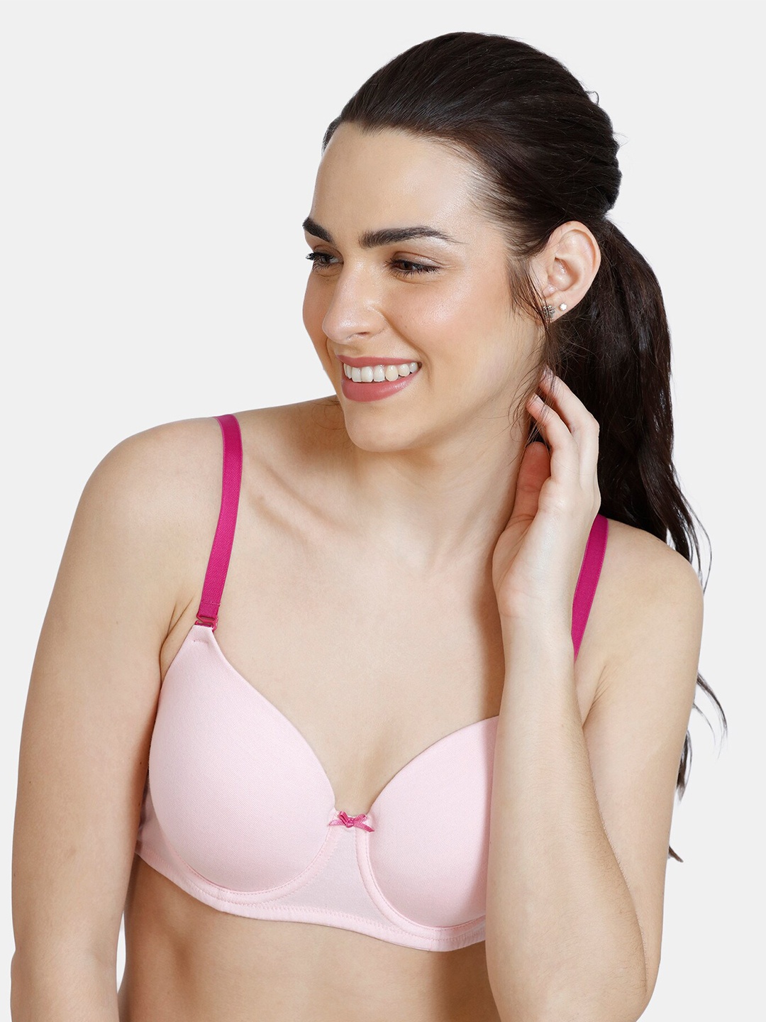 

Rosaline by Zivame Pink Bra Underwired Lightly Padded