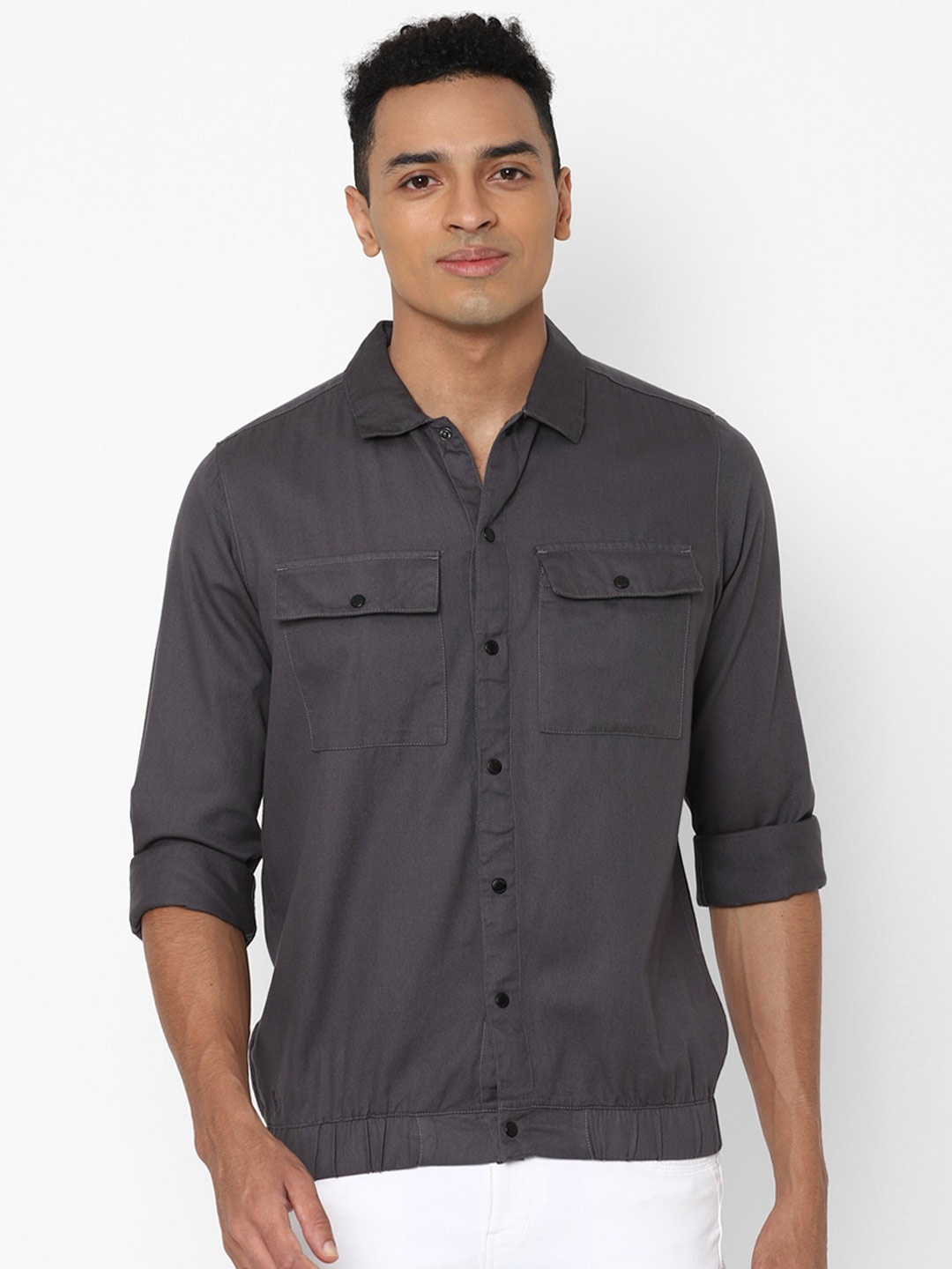 

Allen Solly Sport Men Grey Casual Shirt