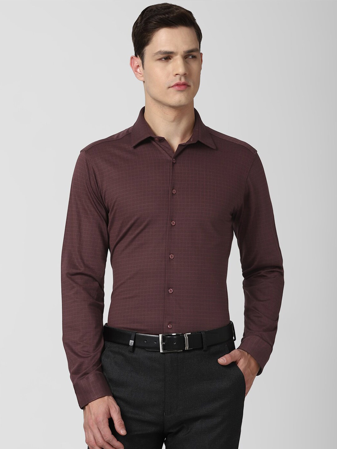 

Van Heusen Men Maroon Slim Fit Formal Shirt