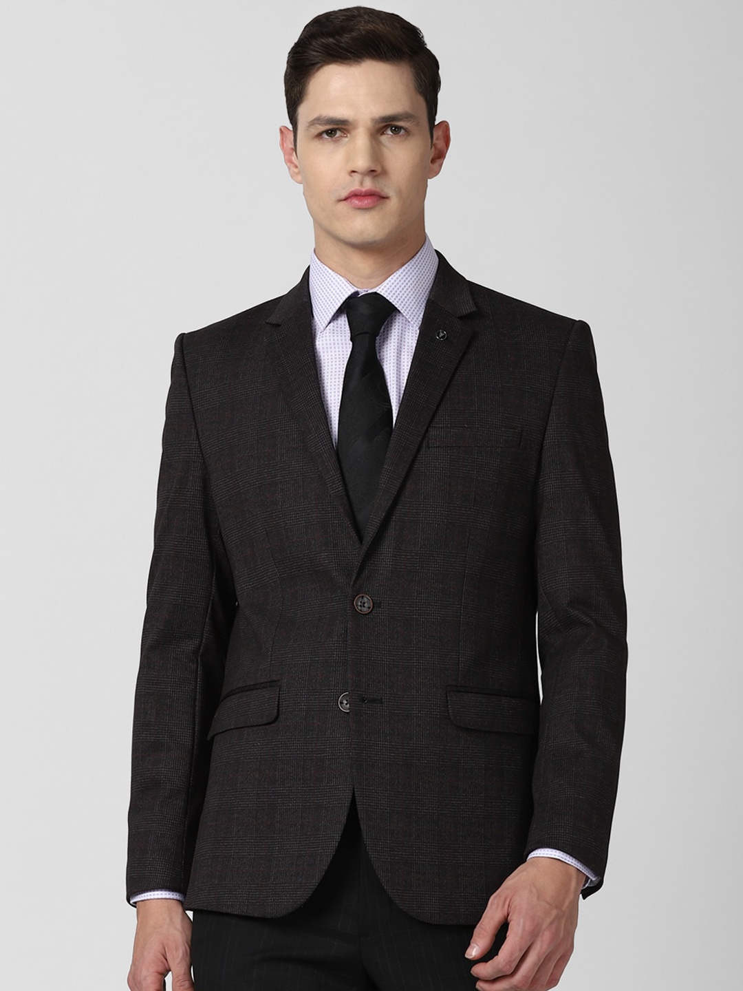 

Van Heusen Men Grey Single-Breasted Blazer