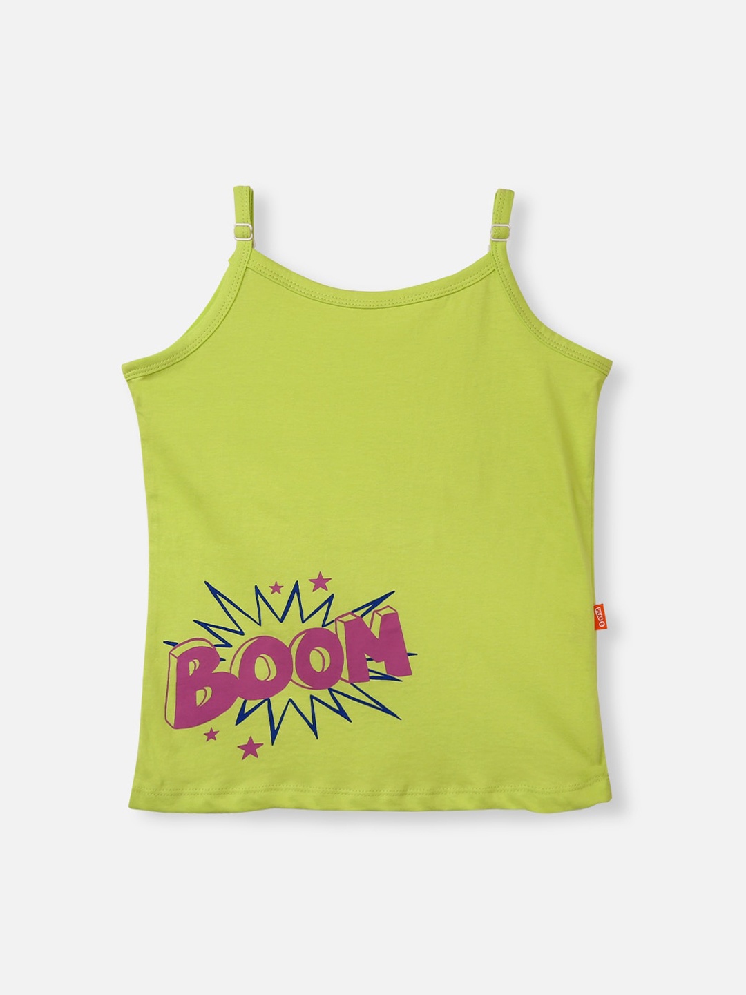 

You Got Plan B Girls Lime Green Printed Cotton Innerwear Vest VG-Graffiti: 10-12-Lime