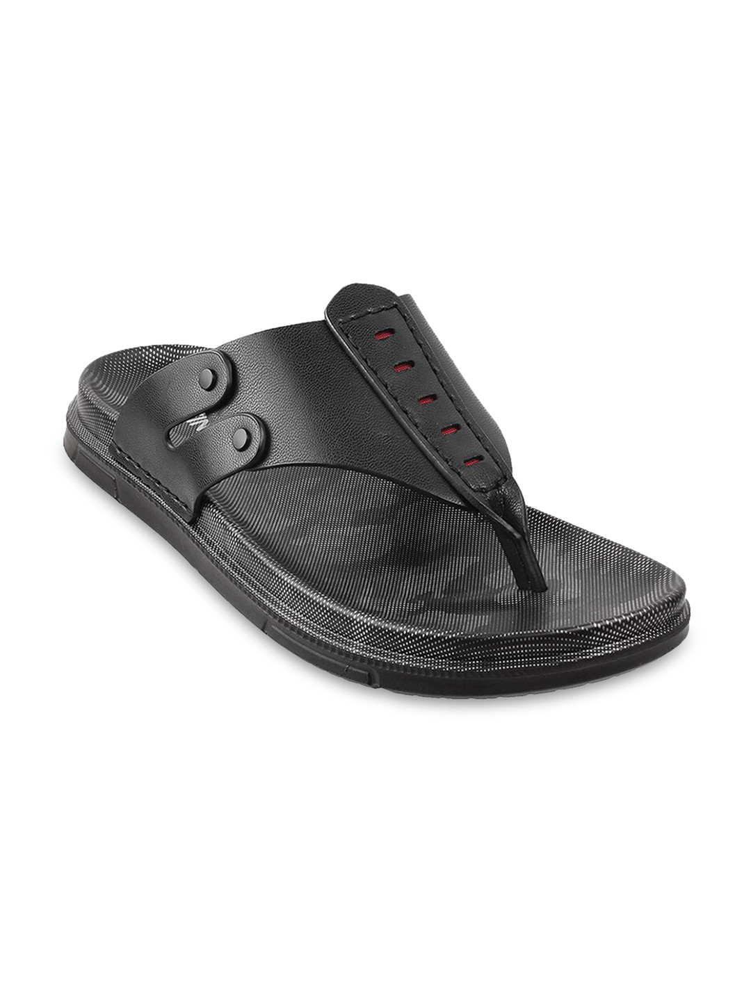 

J.FONTINI Men Black Comfort Sandals