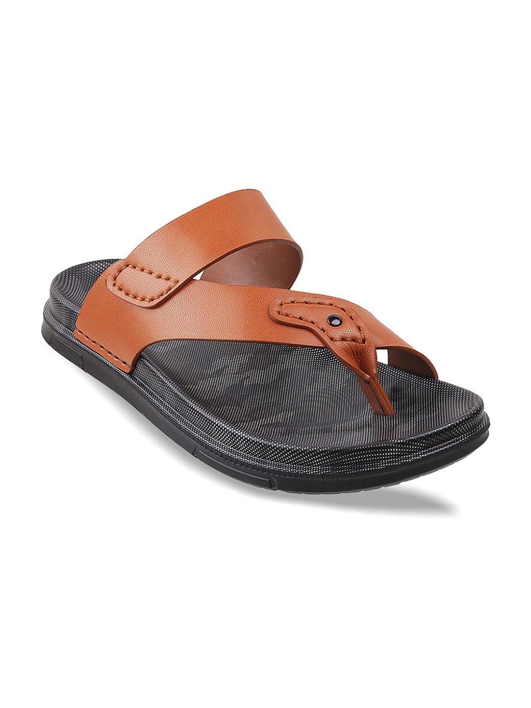 

J.FONTINI Men Tan Comfort Sandals