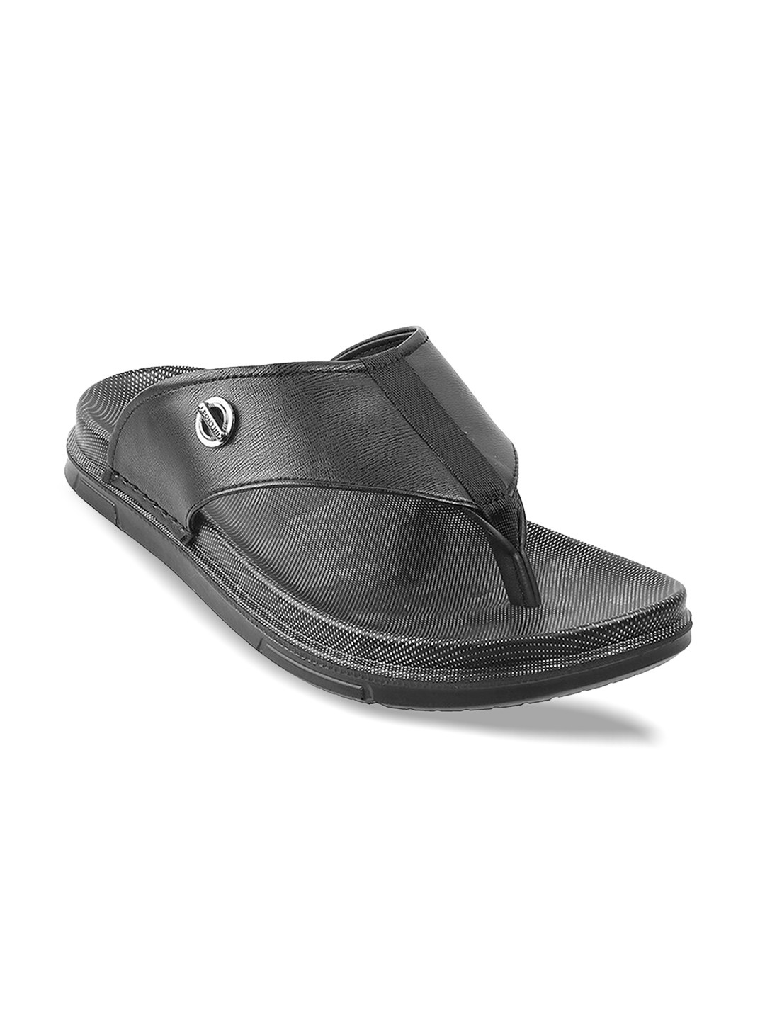 

J FONTINI Men Black Comfort Sandals
