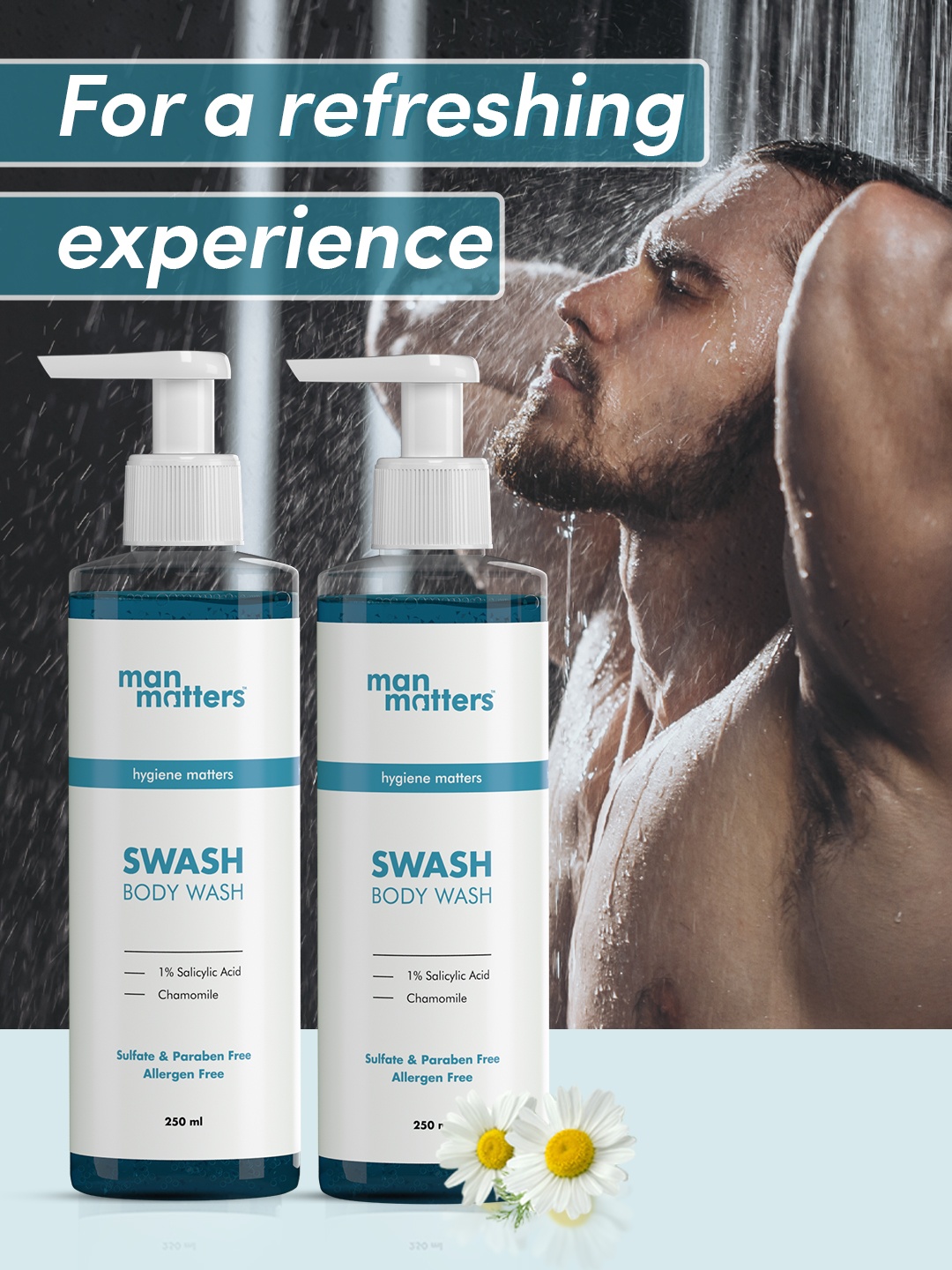 

Man Matters Set of 2 1% Salicylic Acid Body Wash for Acne, White