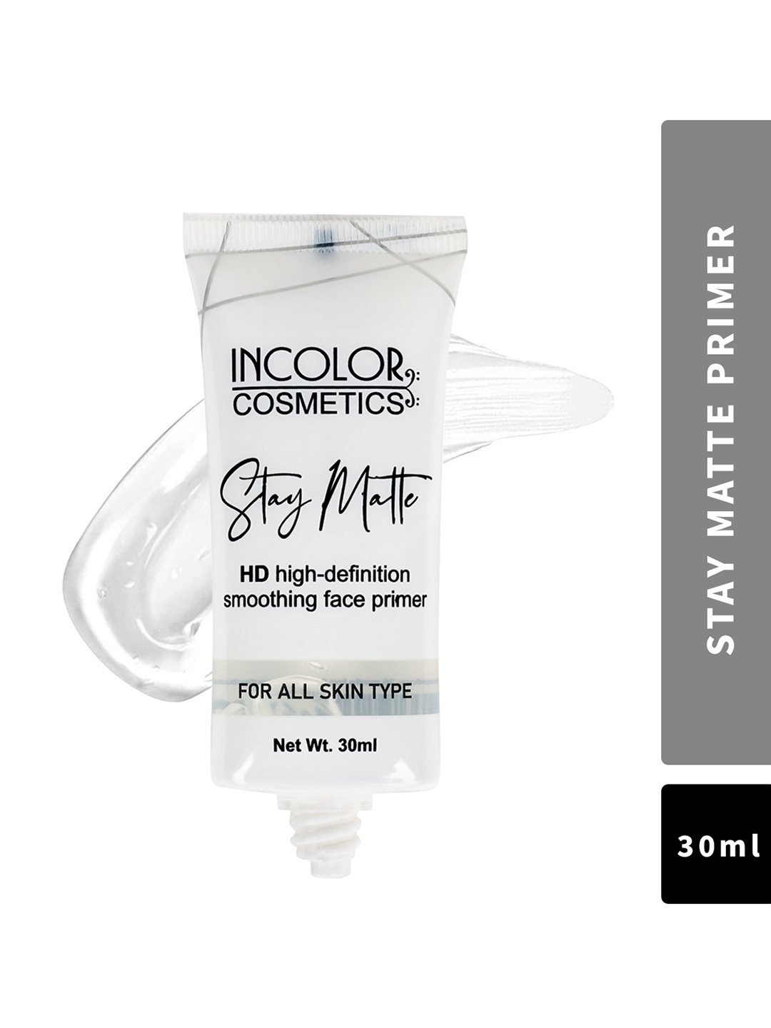 

INCOLOR Stay Matte HD Smoothening Face Primer for All Skin Type - 30 ml, White