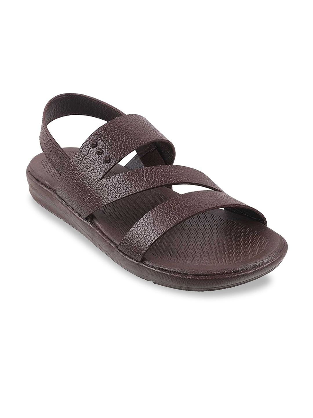 

Metro Men Brown Leather Comfort Sandals