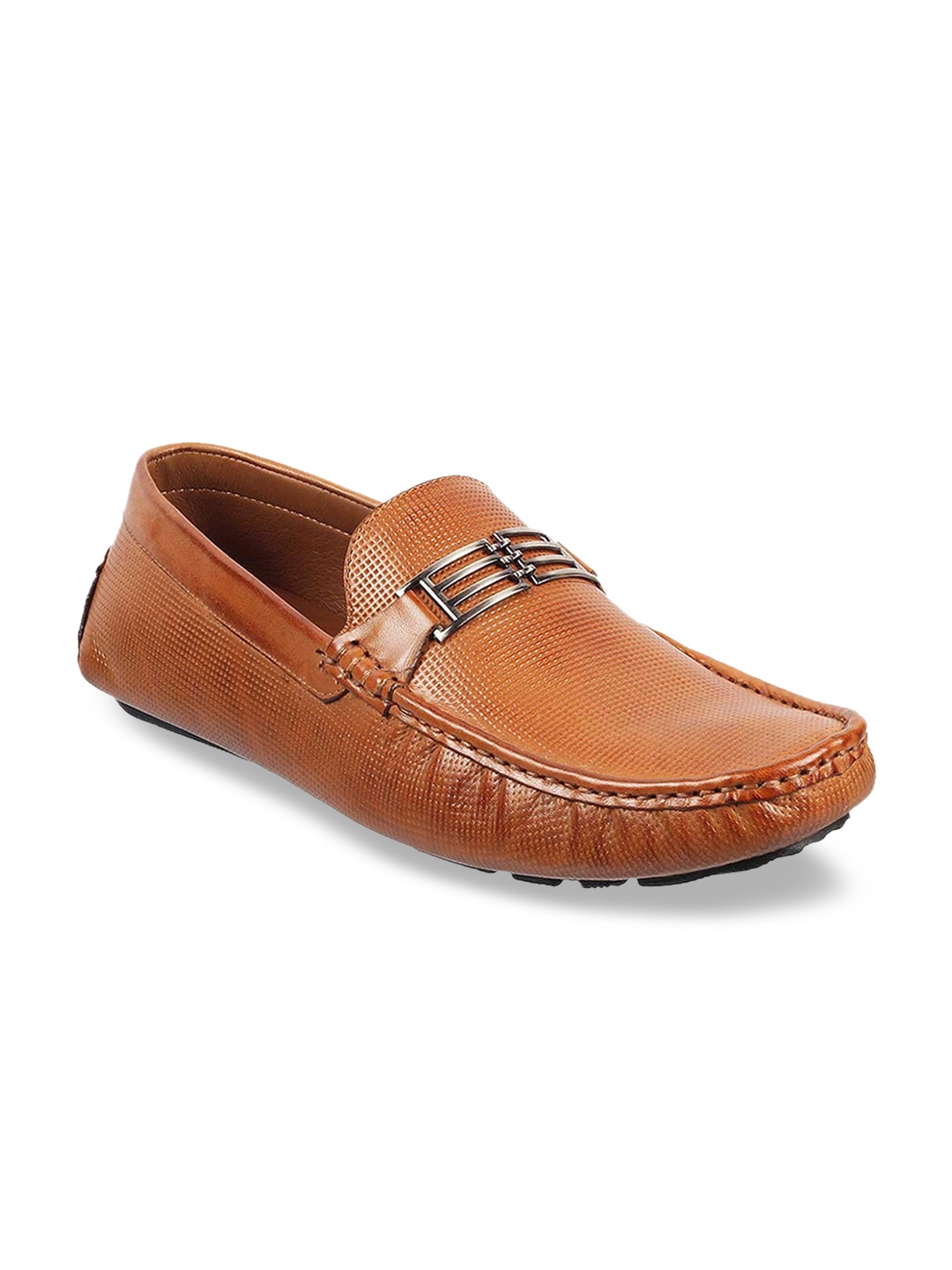 

Metro Men Tan Woven Design Loafers