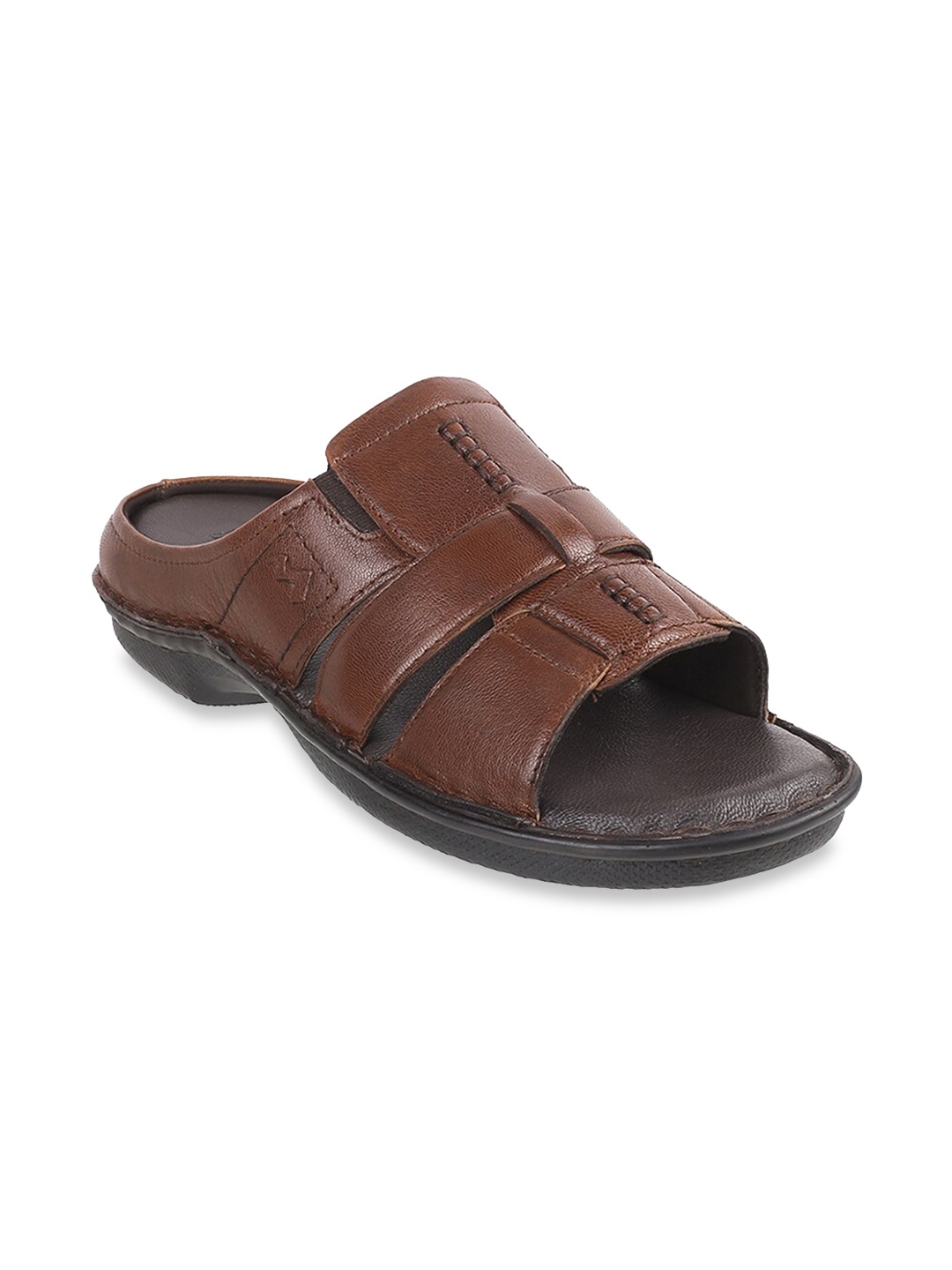 

Metro Men Maroon Leather Comfort Sandals