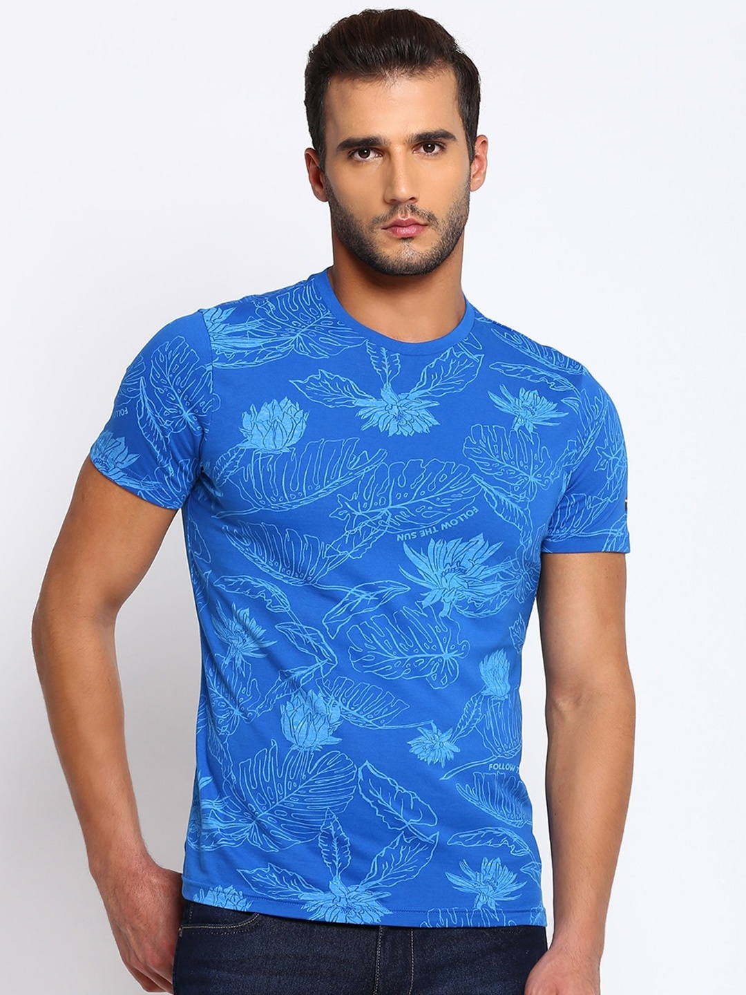 

Wrangler Men Blue Printed Pockets T-shirt