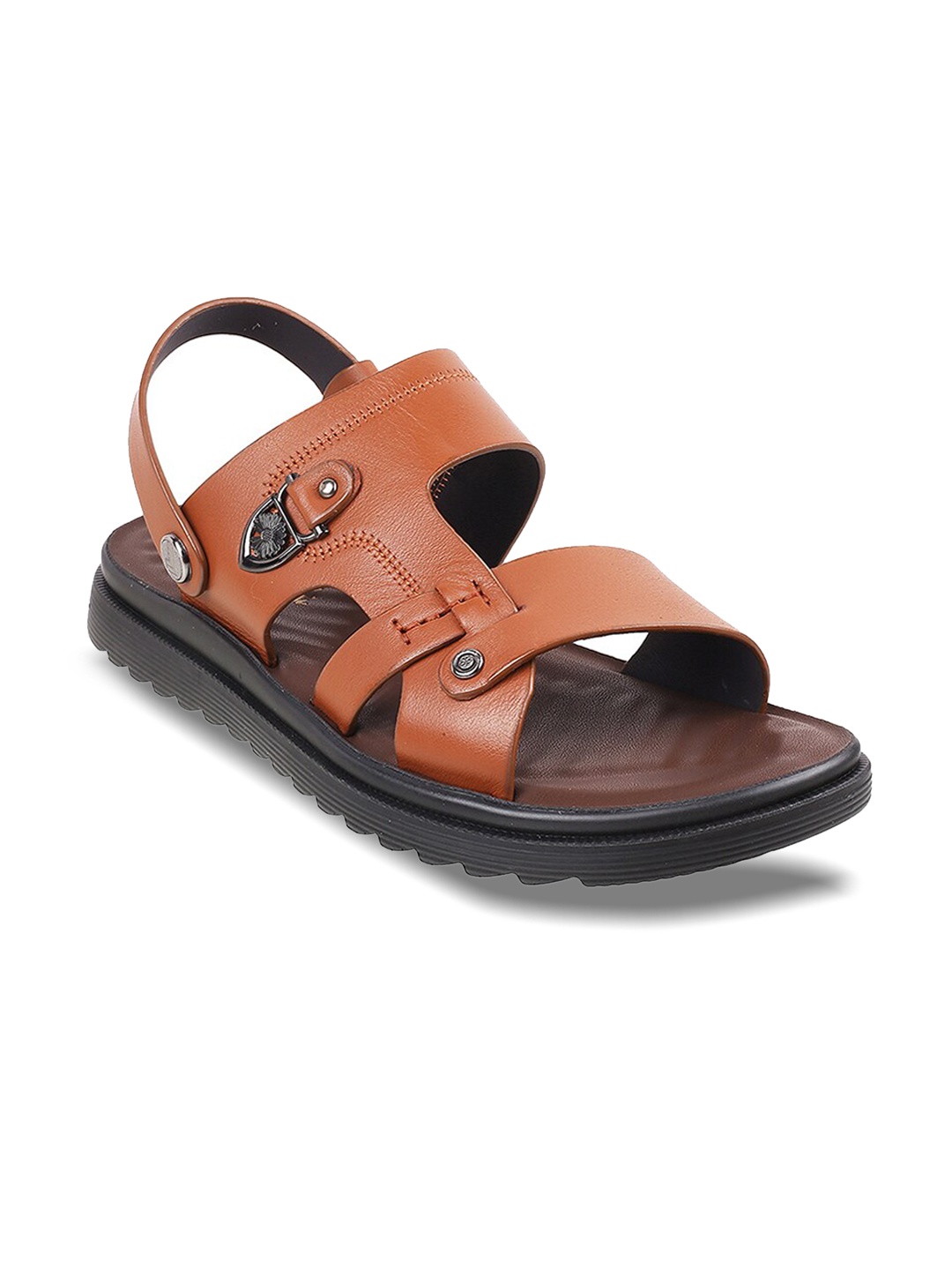

DAVINCHI Men Tan Comfort Sandals
