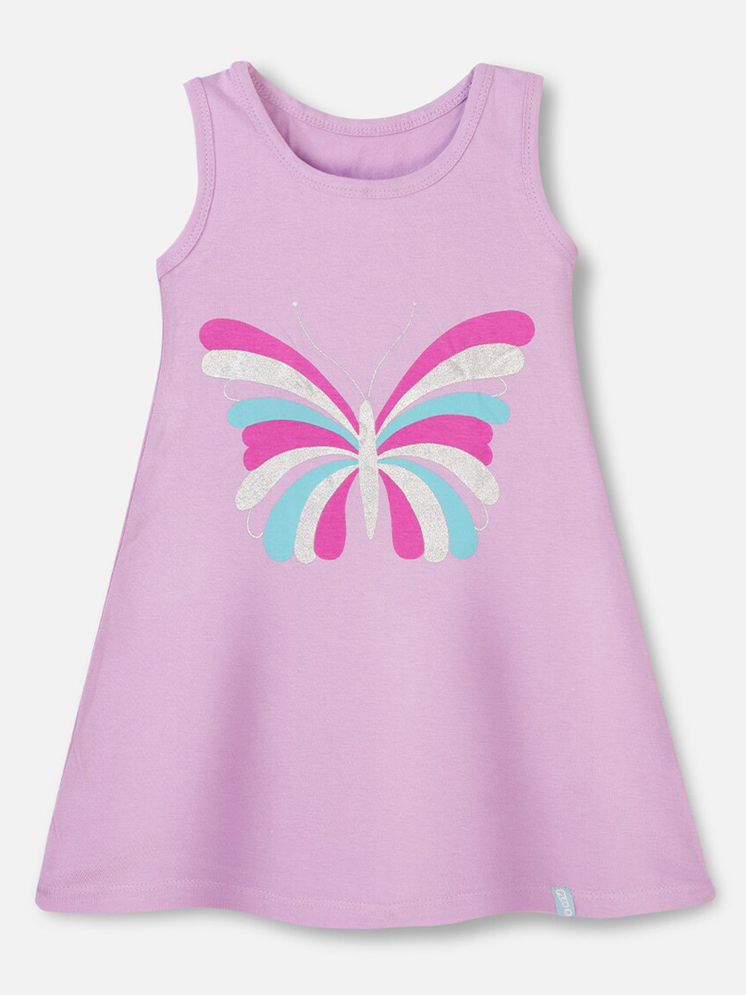 

You Got Plan B Girls Purple A-Line Cotton Dress