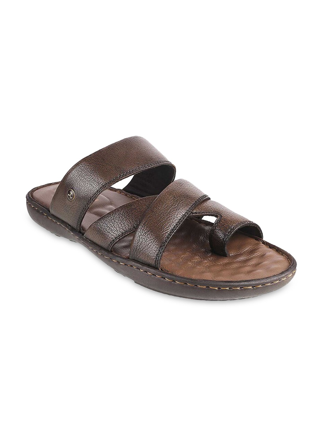 

Mochi Men Brown Leather Comfort Sandals
