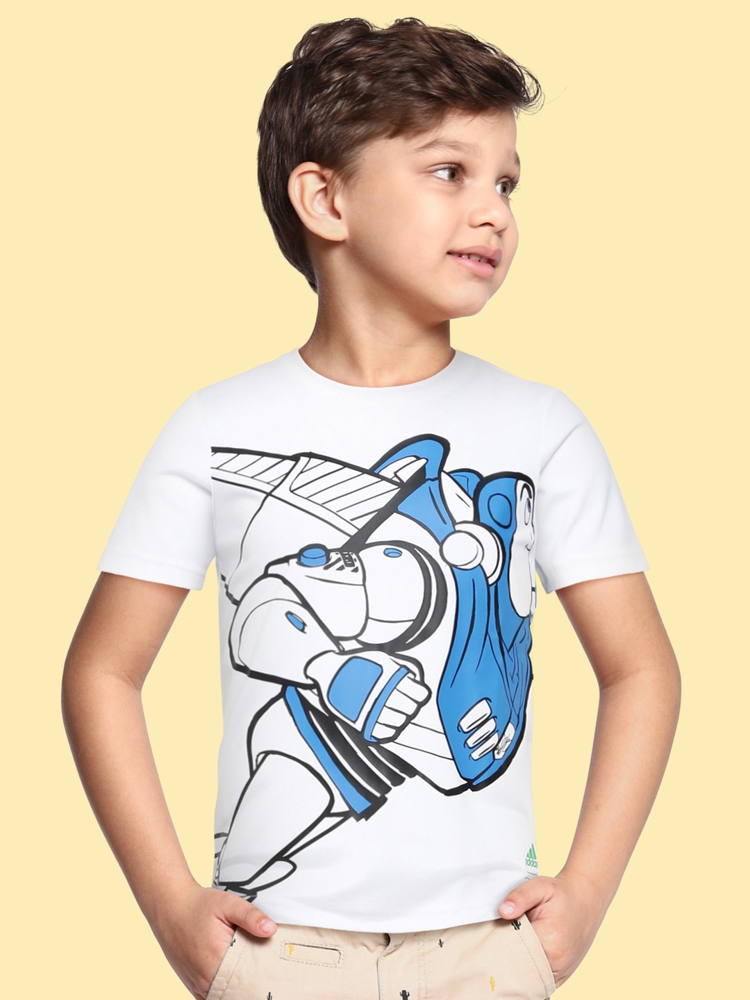 

ADIDAS Boys White & Blue Toy Story Printed T-shirt