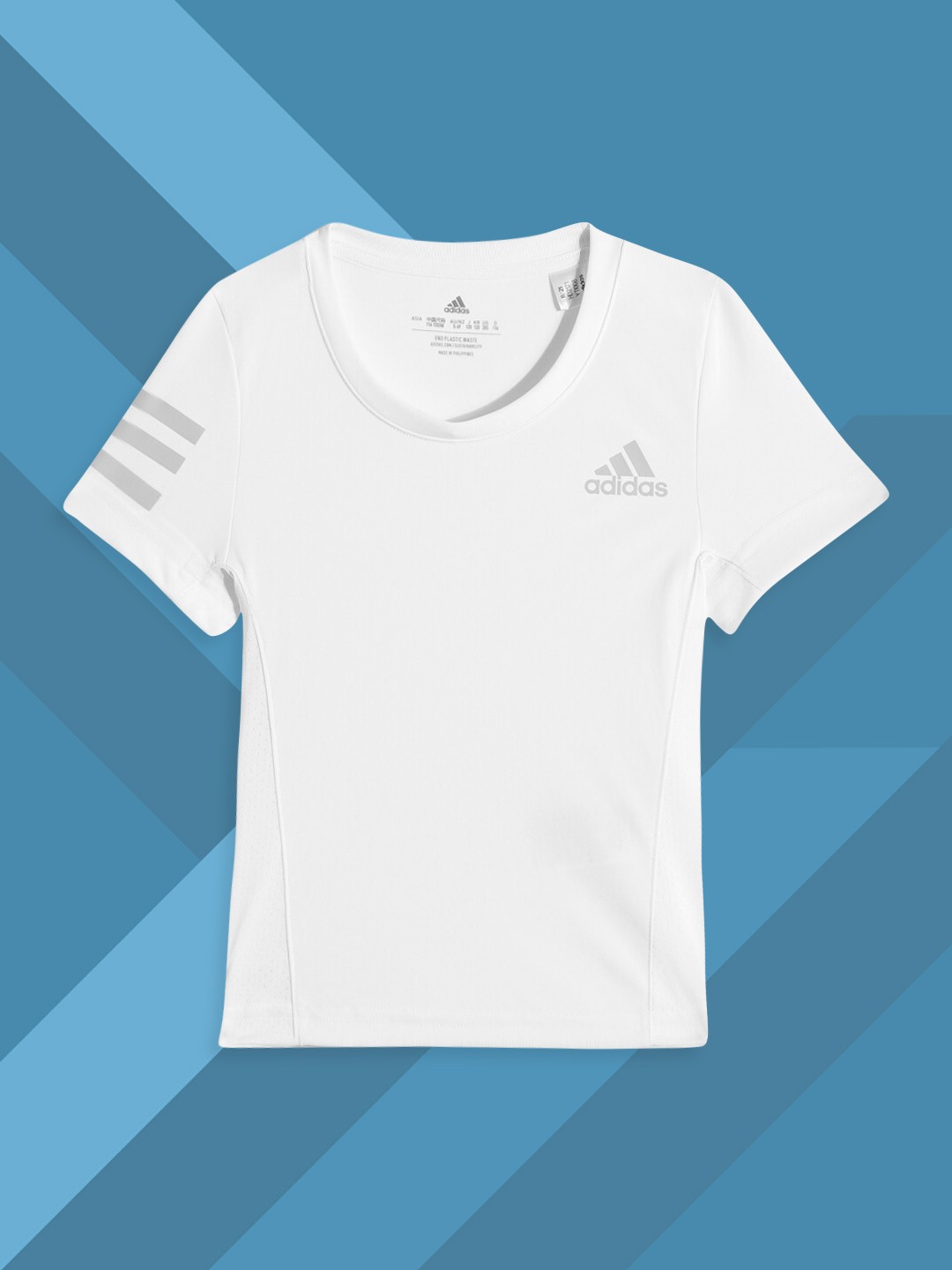 

ADIDAS Girls White Solid T-shirt
