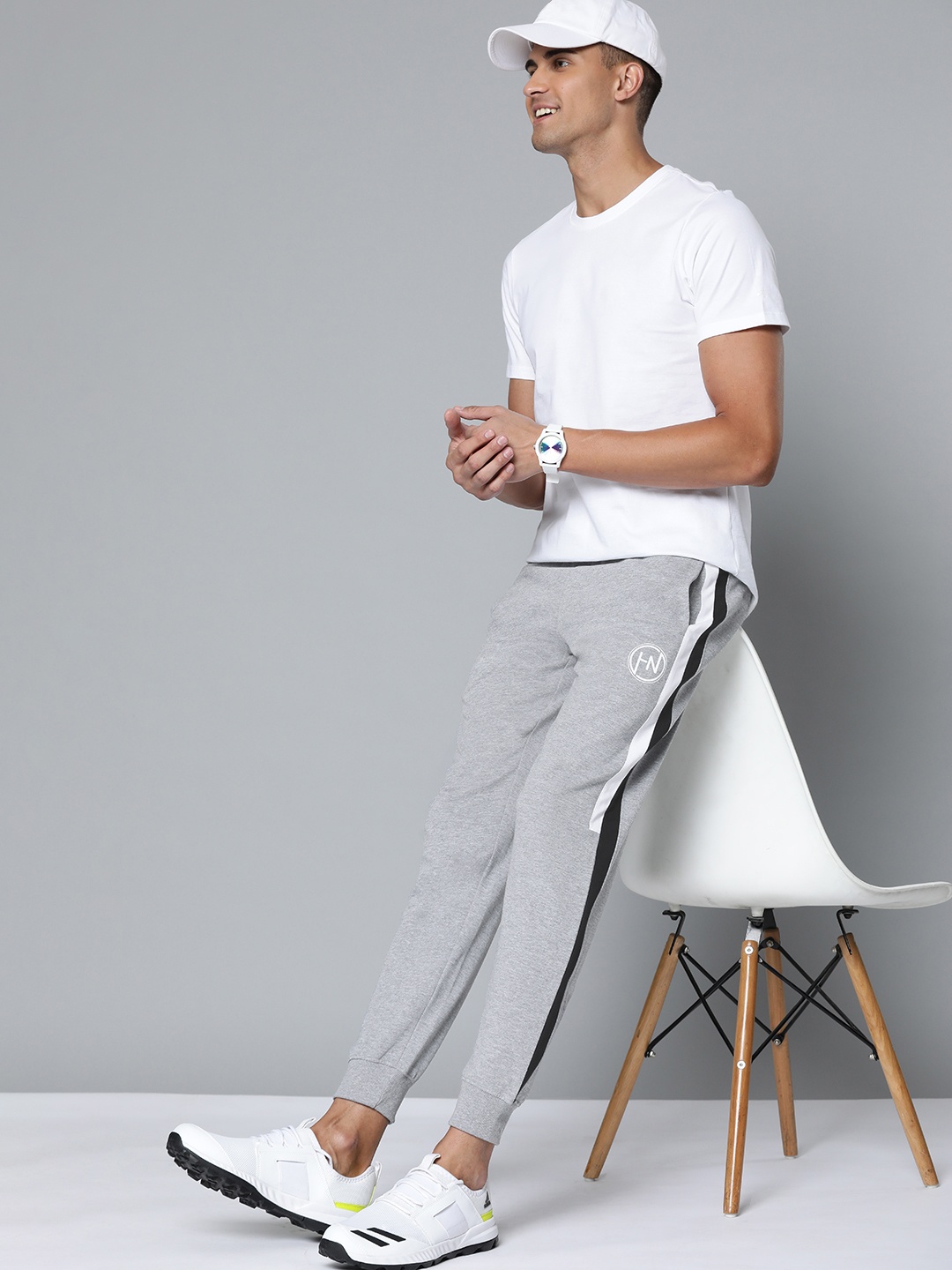 

HERE&NOW Men Grey Melange Joggers