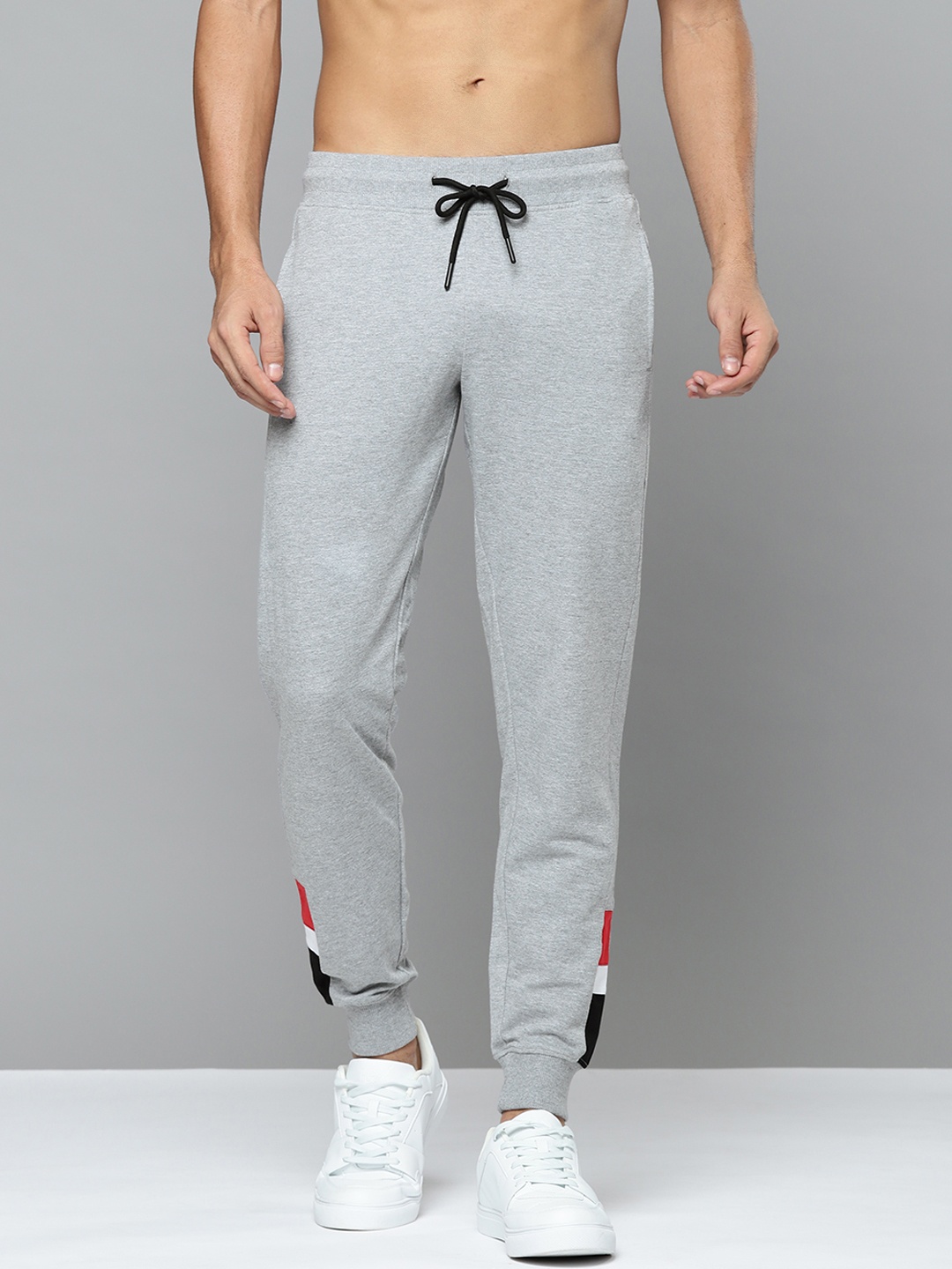 

HERE&NOW Men Grey Melange Solid l Joggers