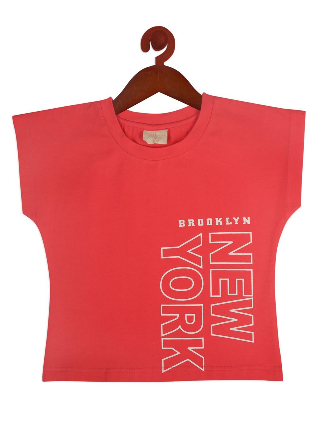 

Tiny Girl Red Print Extended Sleeves Top
