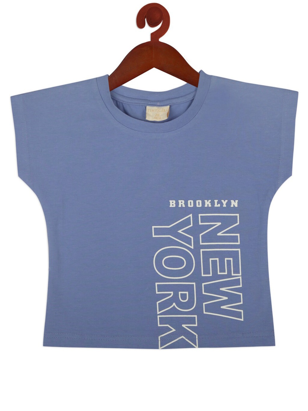 

Tiny Girl Blue Typography Printed Top